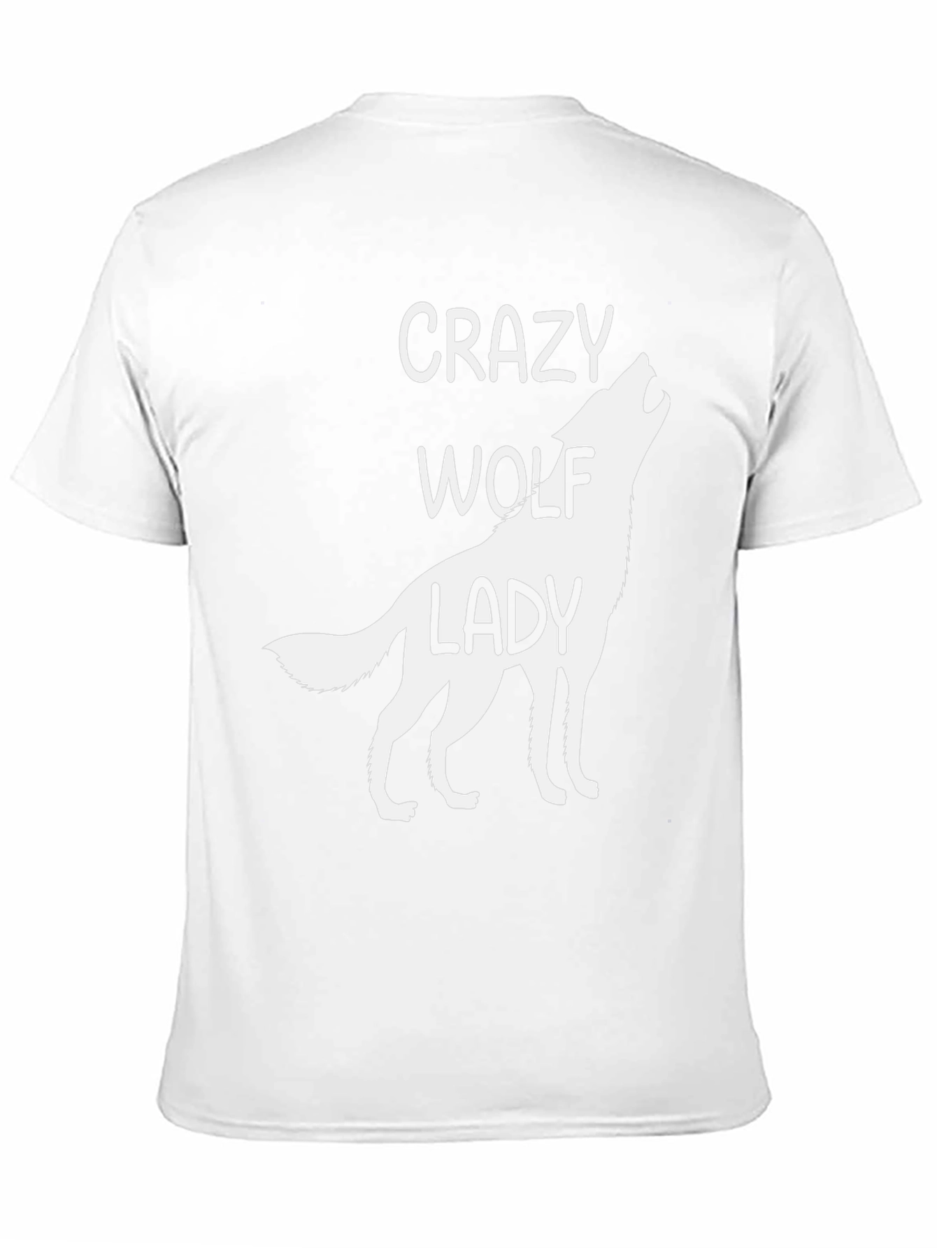 Crazy Wolf Lady Graphic Tee - Unisex Cotton T-Shirt
