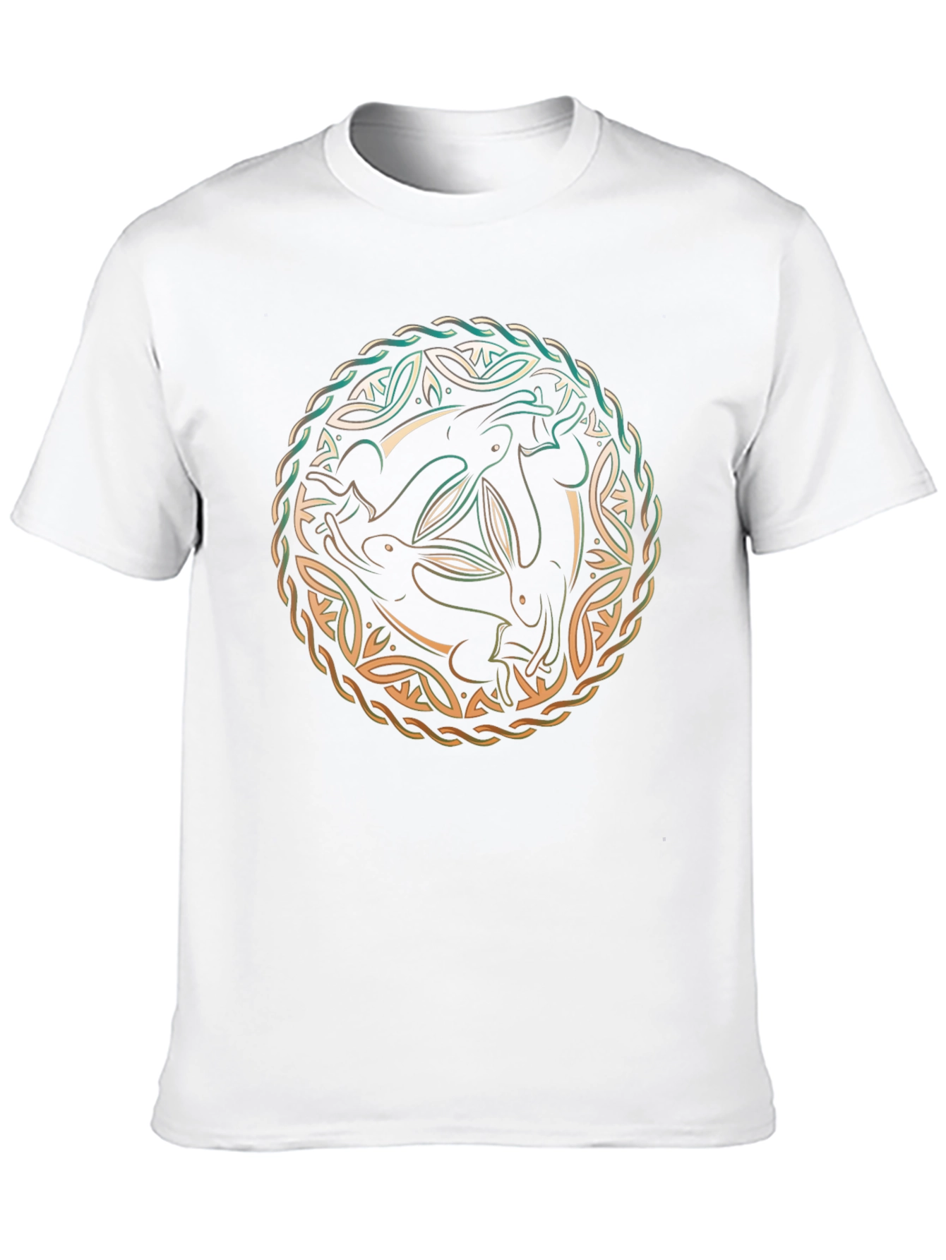 Celtic Hare T-Shirt - Three Rabbits Design