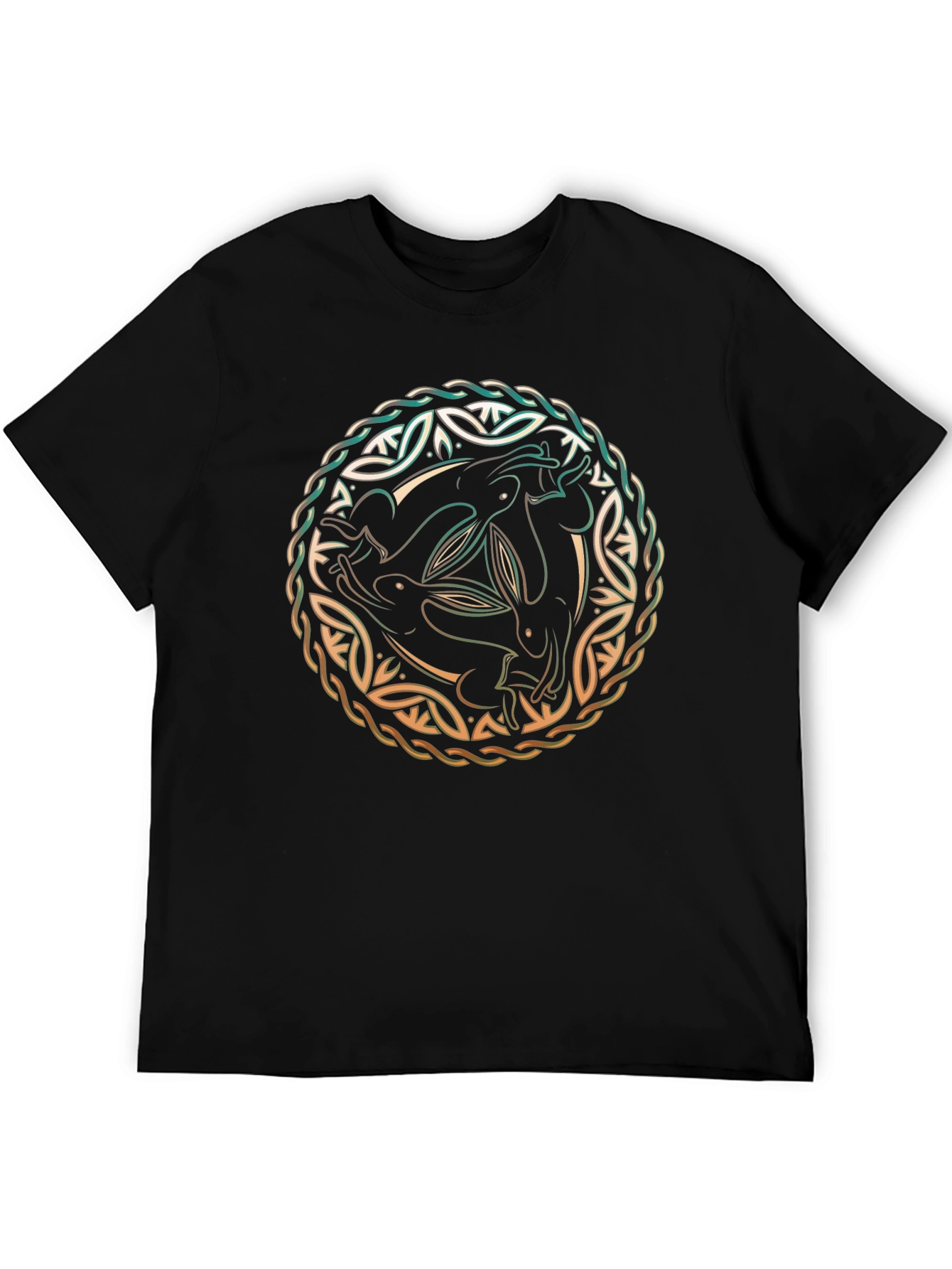 Celtic Hare T-Shirt - Three Rabbits Design