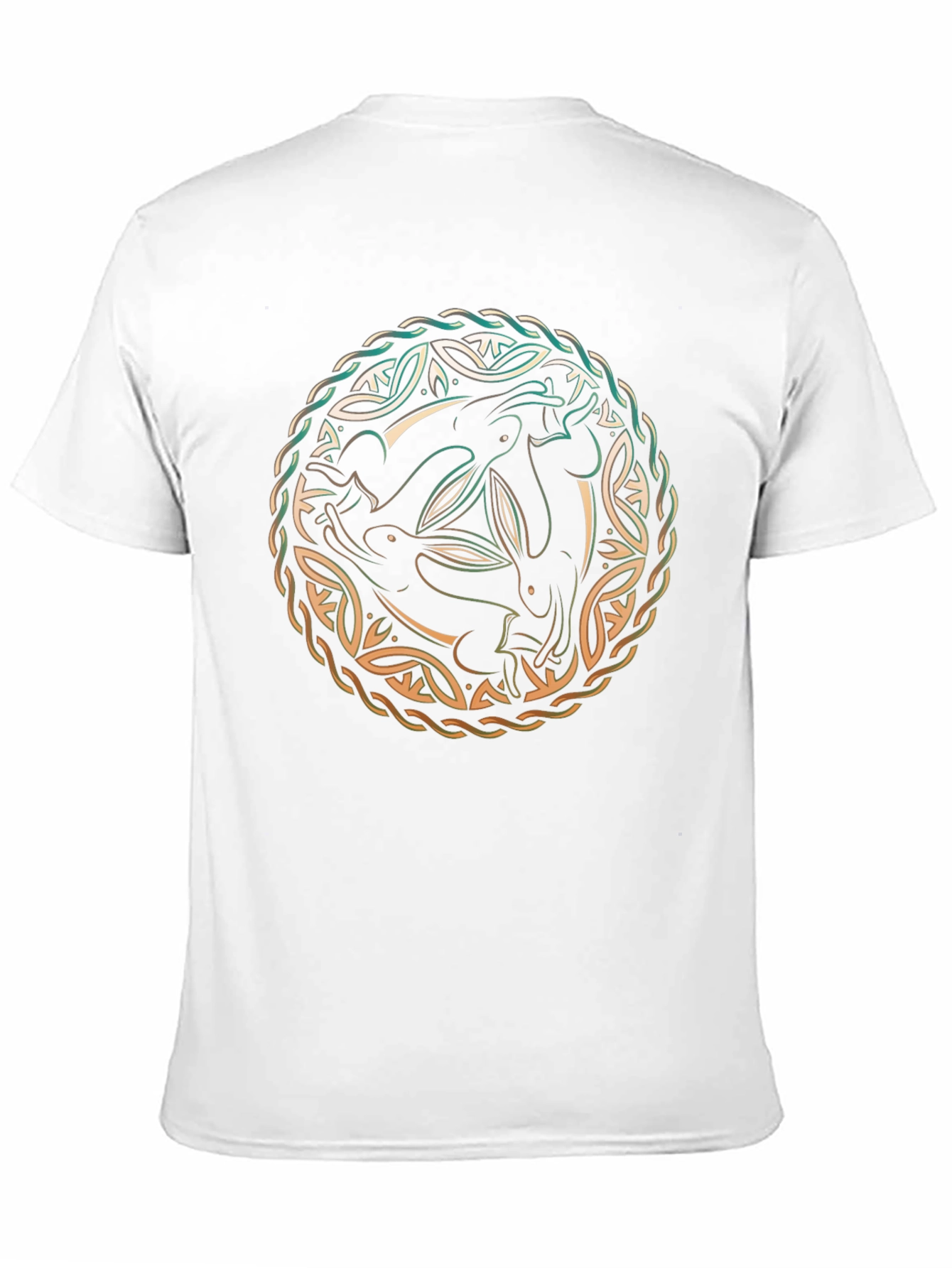 Celtic Hare T-Shirt - Three Rabbits Design