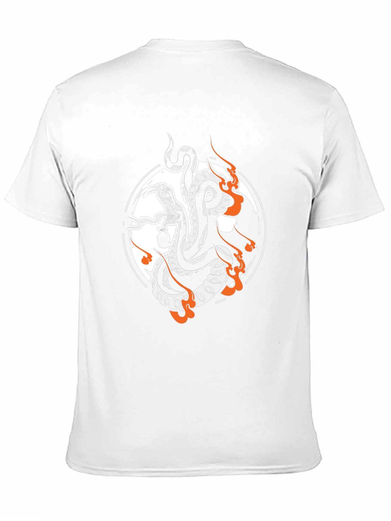 Snake Tattoo Graphic Tee - Black Cotton Blend