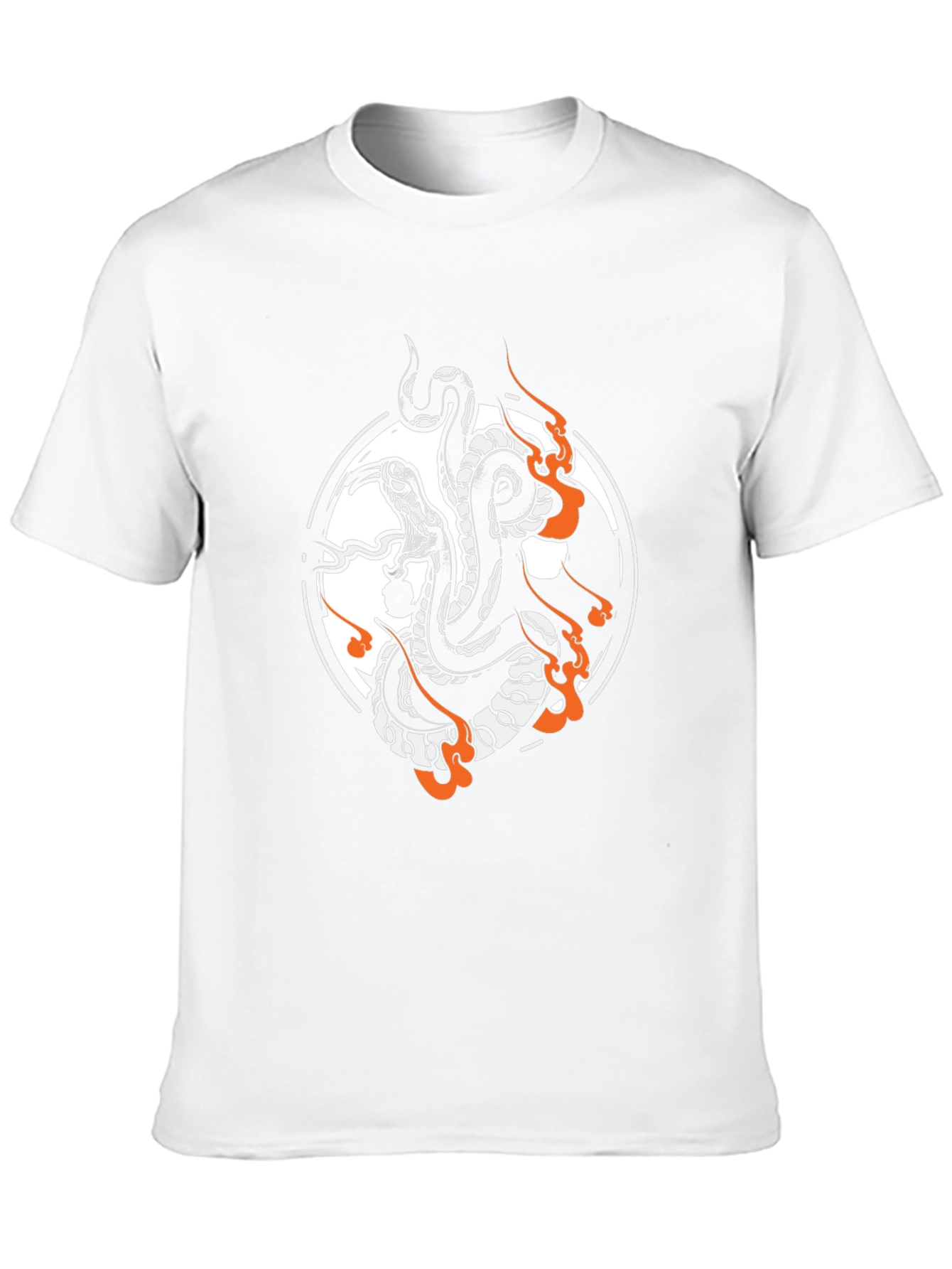 Snake Tattoo Graphic Tee - Black Cotton Blend