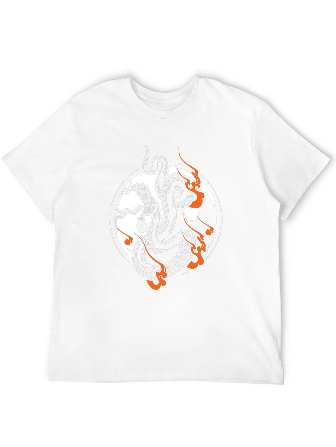 Snake Tattoo Graphic Tee - Black Cotton Blend