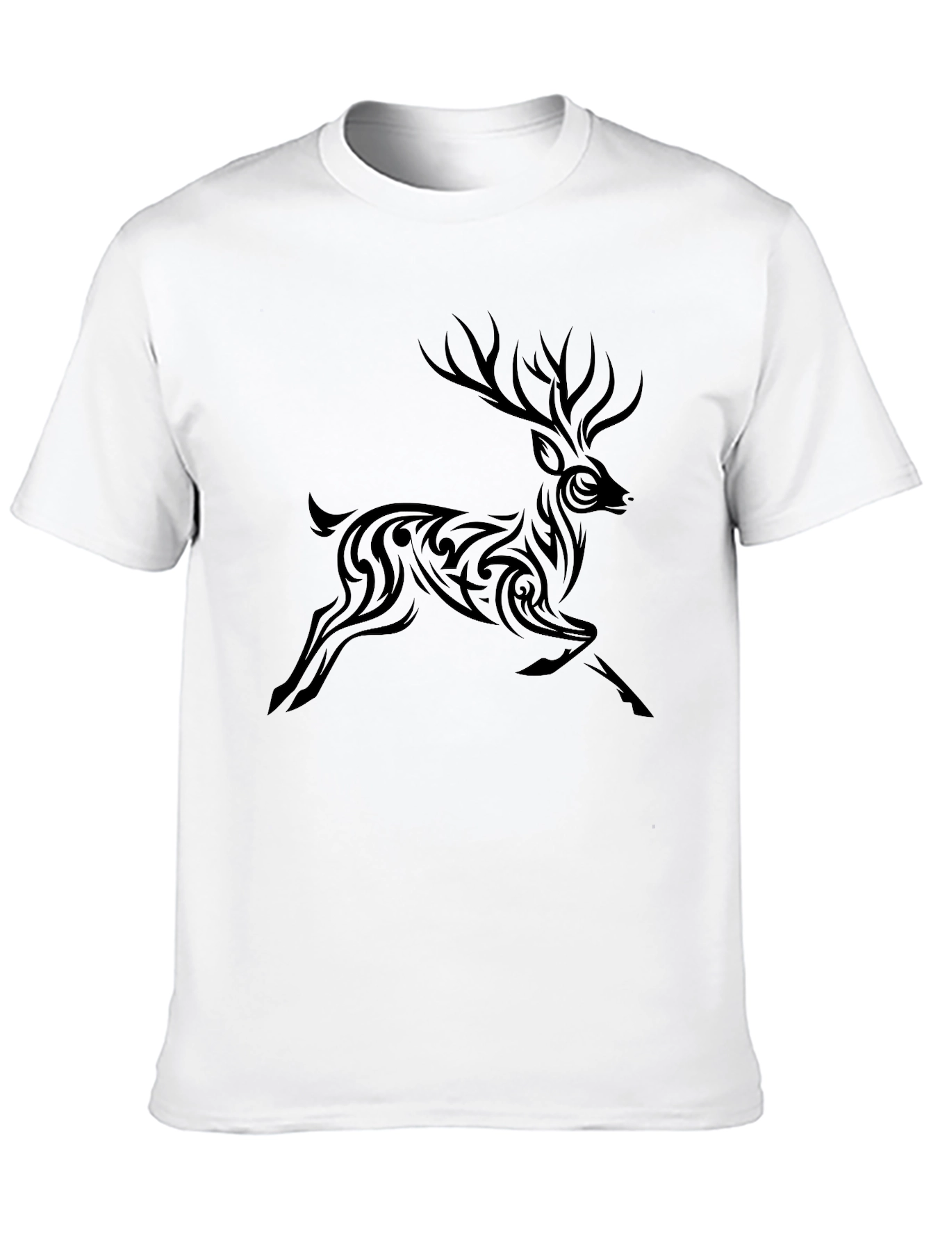 Tribal Deer Graphic T-Shirt - Stylish Animal Design