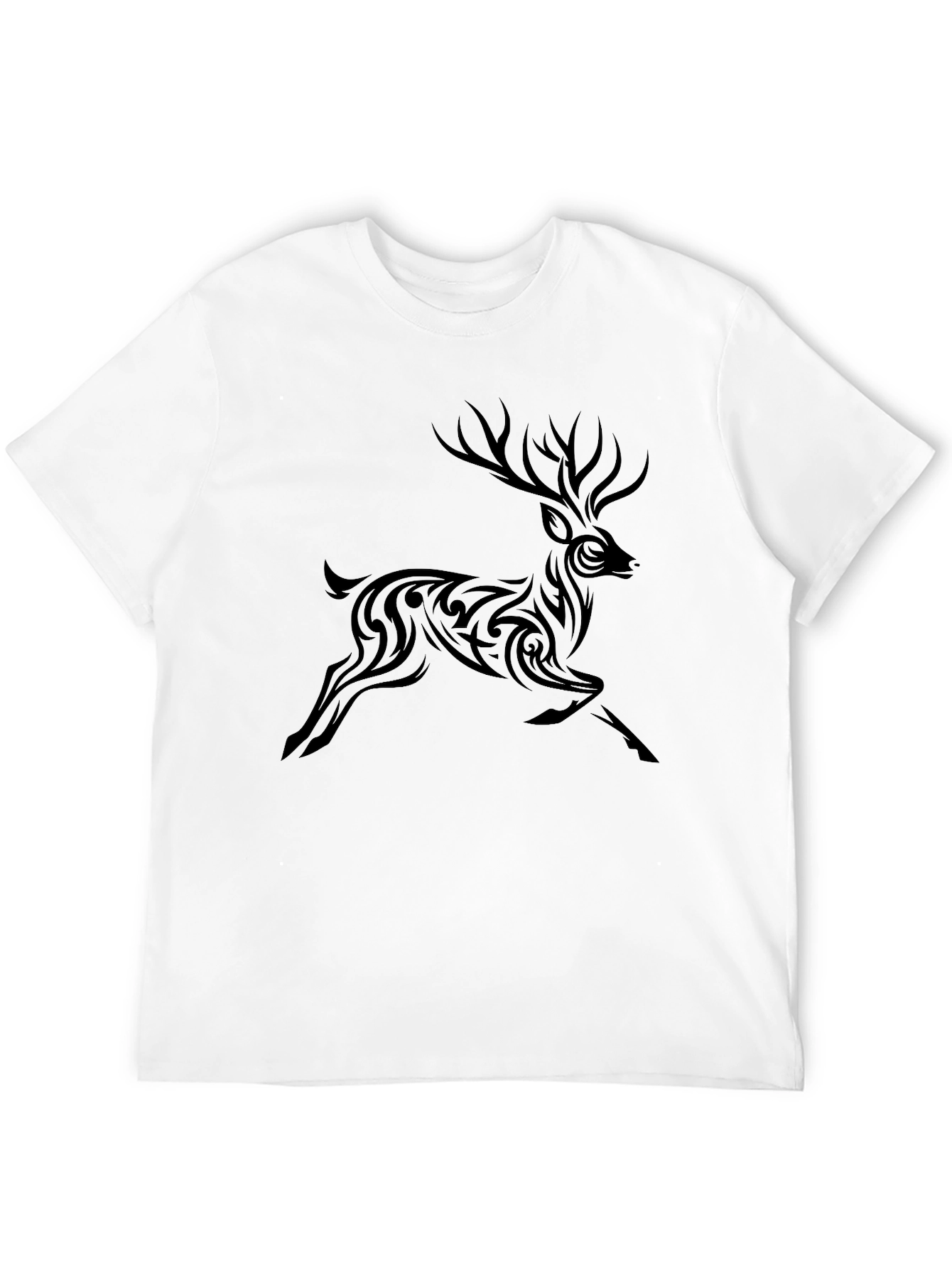 Tribal Deer Graphic T-Shirt - Stylish Animal Design