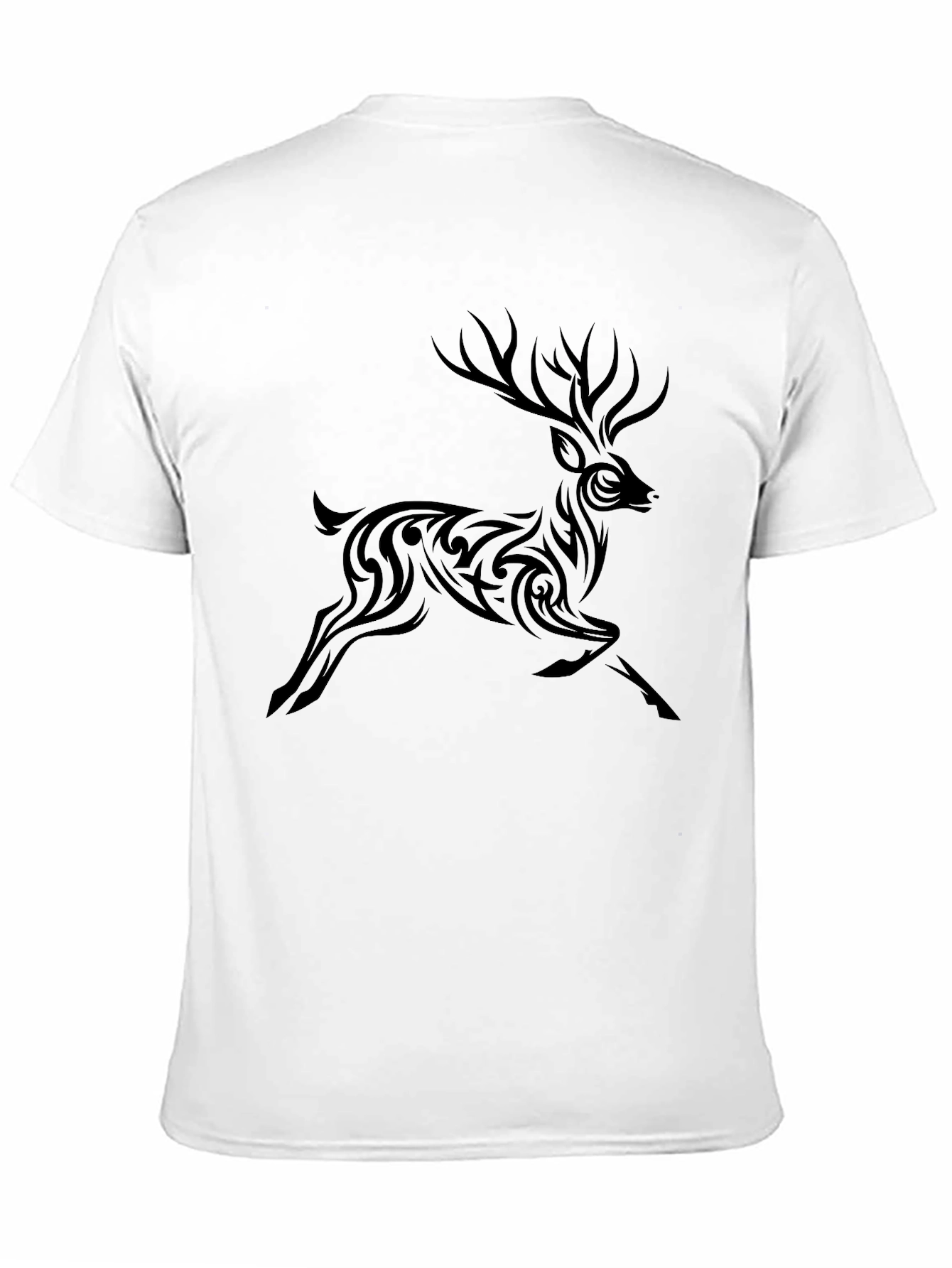 Tribal Deer Graphic T-Shirt - Stylish Animal Design