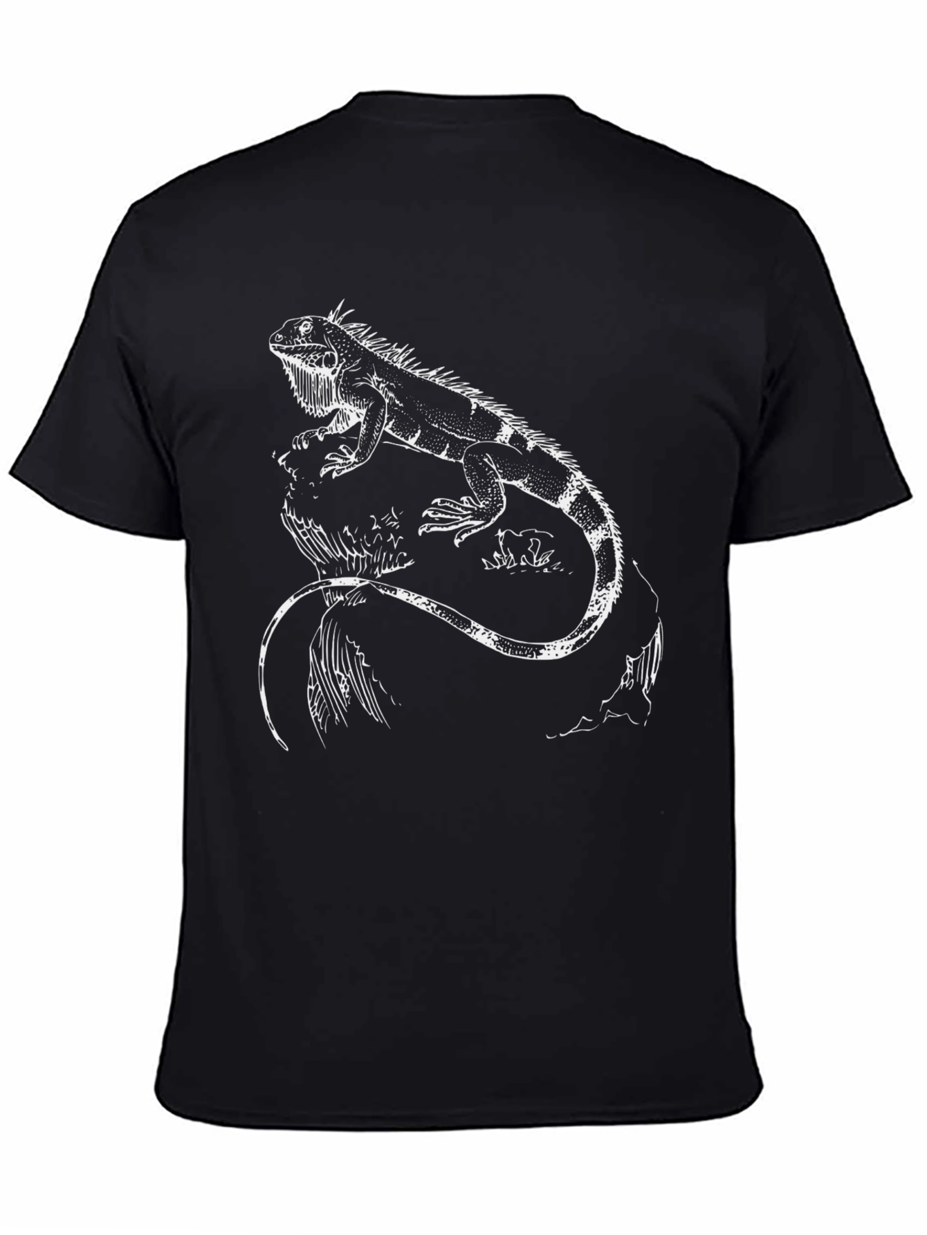 Iguana Graphic Tee - Reptile Lovers Black T-Shirt