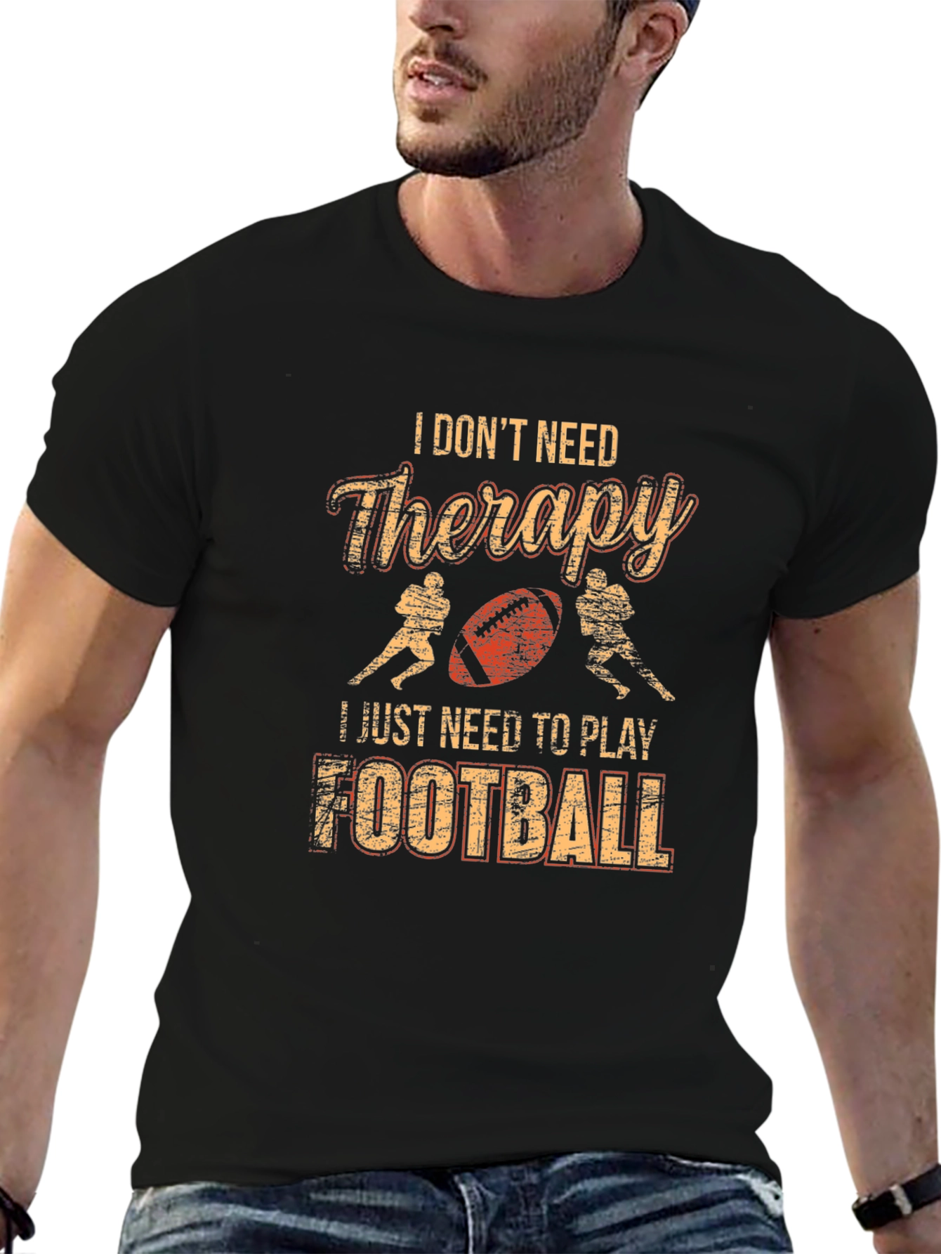 Football Therapy Graphic T-Shirt