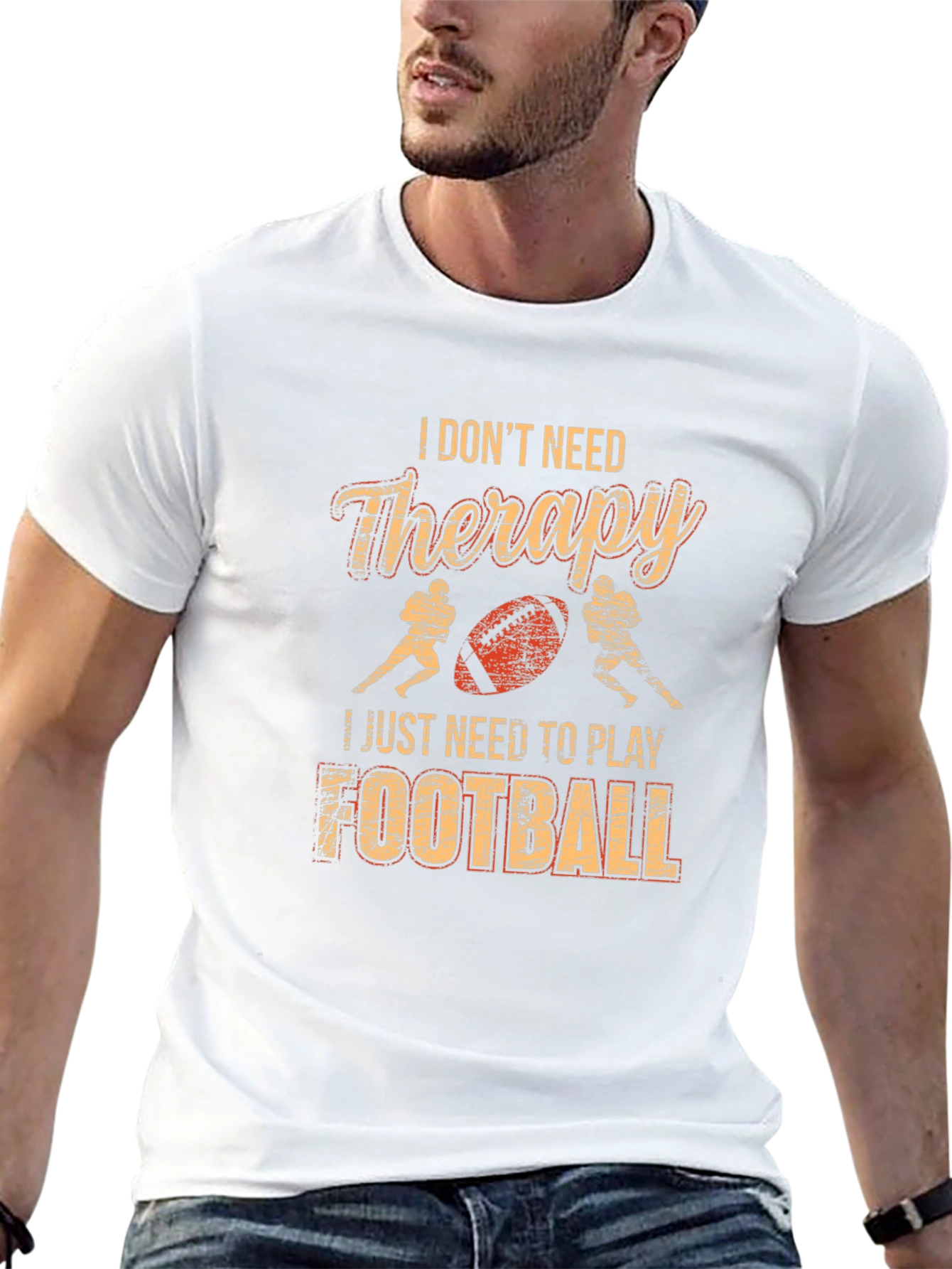 Football Therapy Graphic T-Shirt