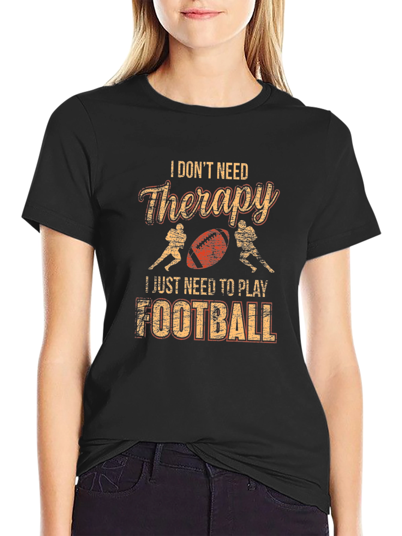 Football Therapy Graphic T-Shirt