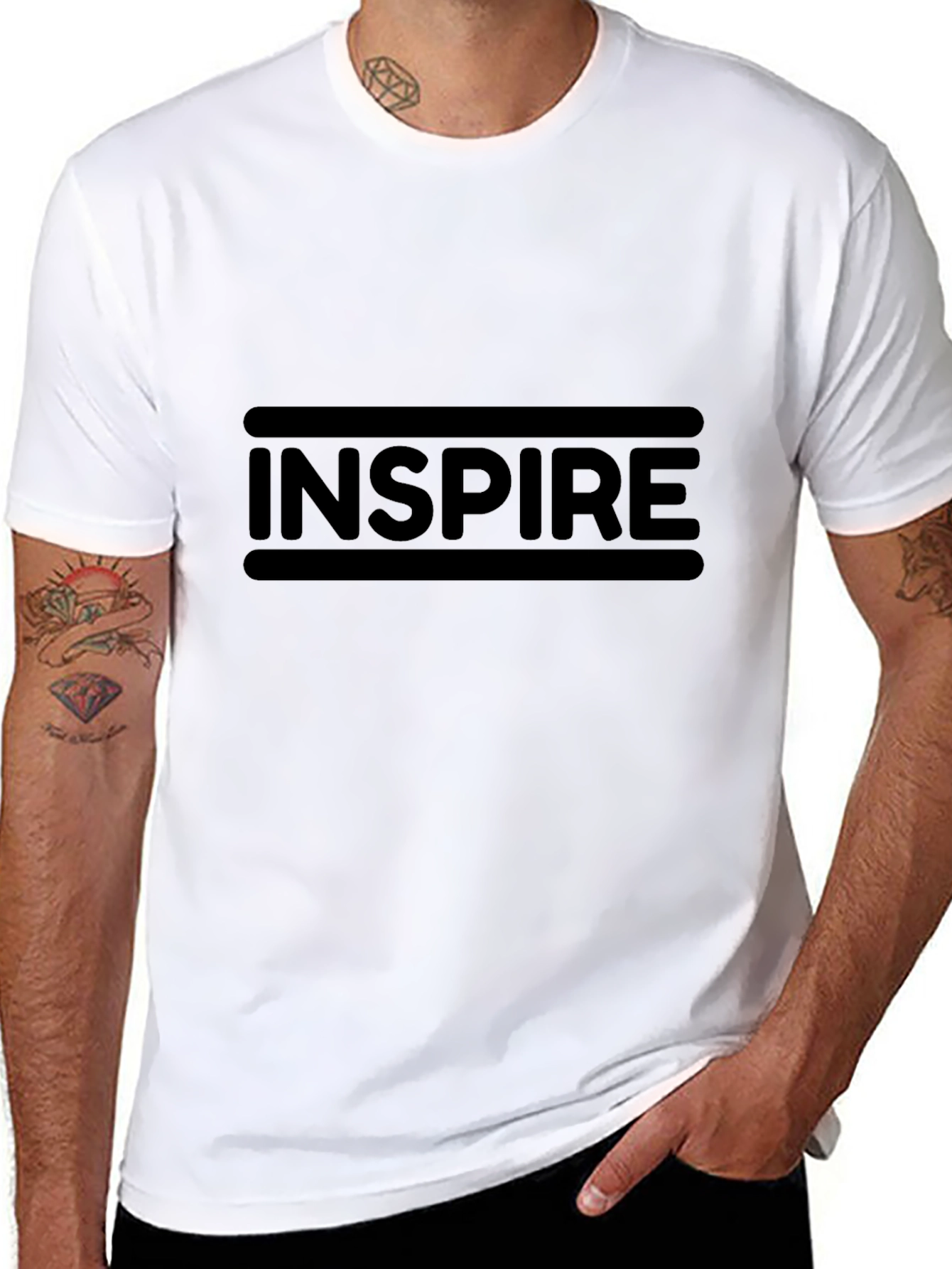 Inspire Black Graphic Tee