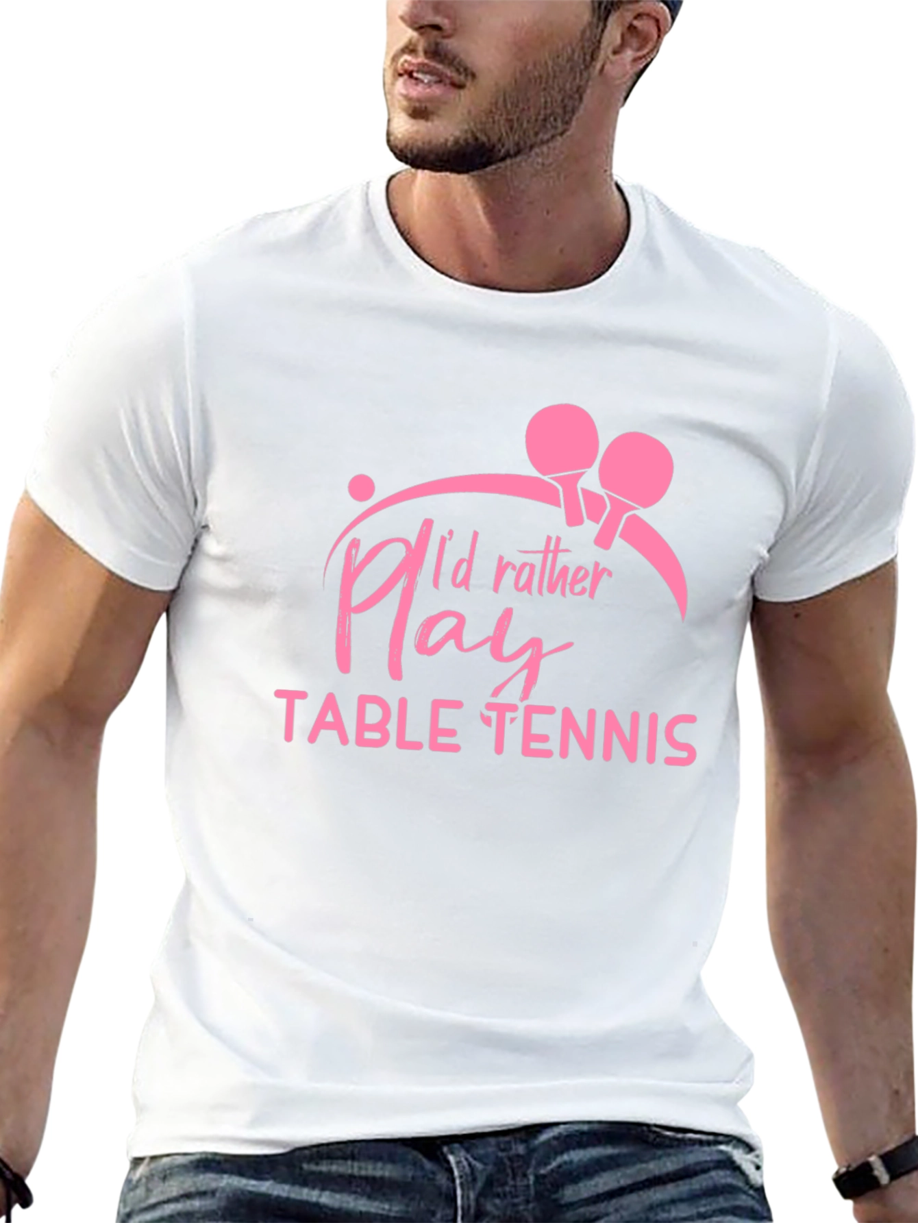 Id Rather Play Table Tennis Black T-Shirt