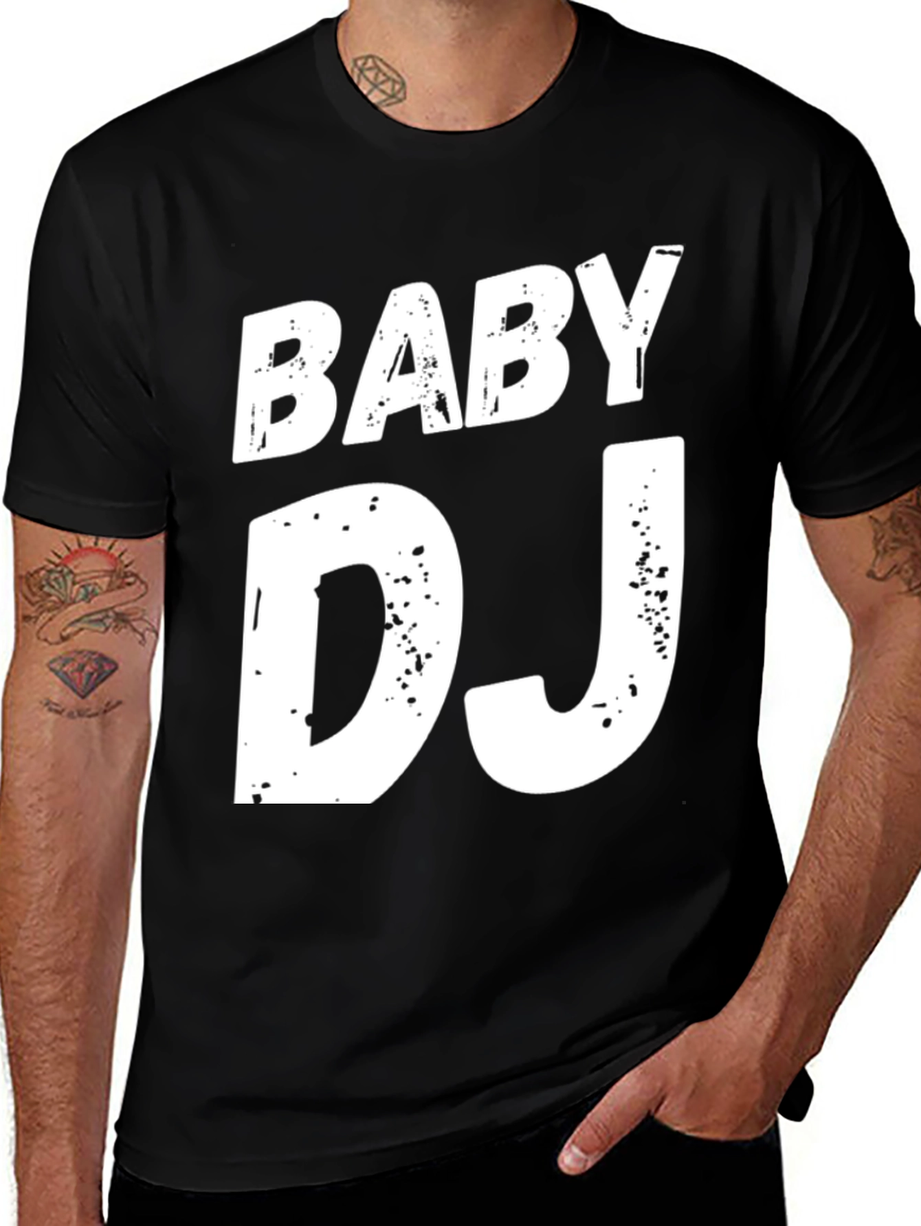 Baby DJ Graphic Tee - Black Cotton T-Shirt