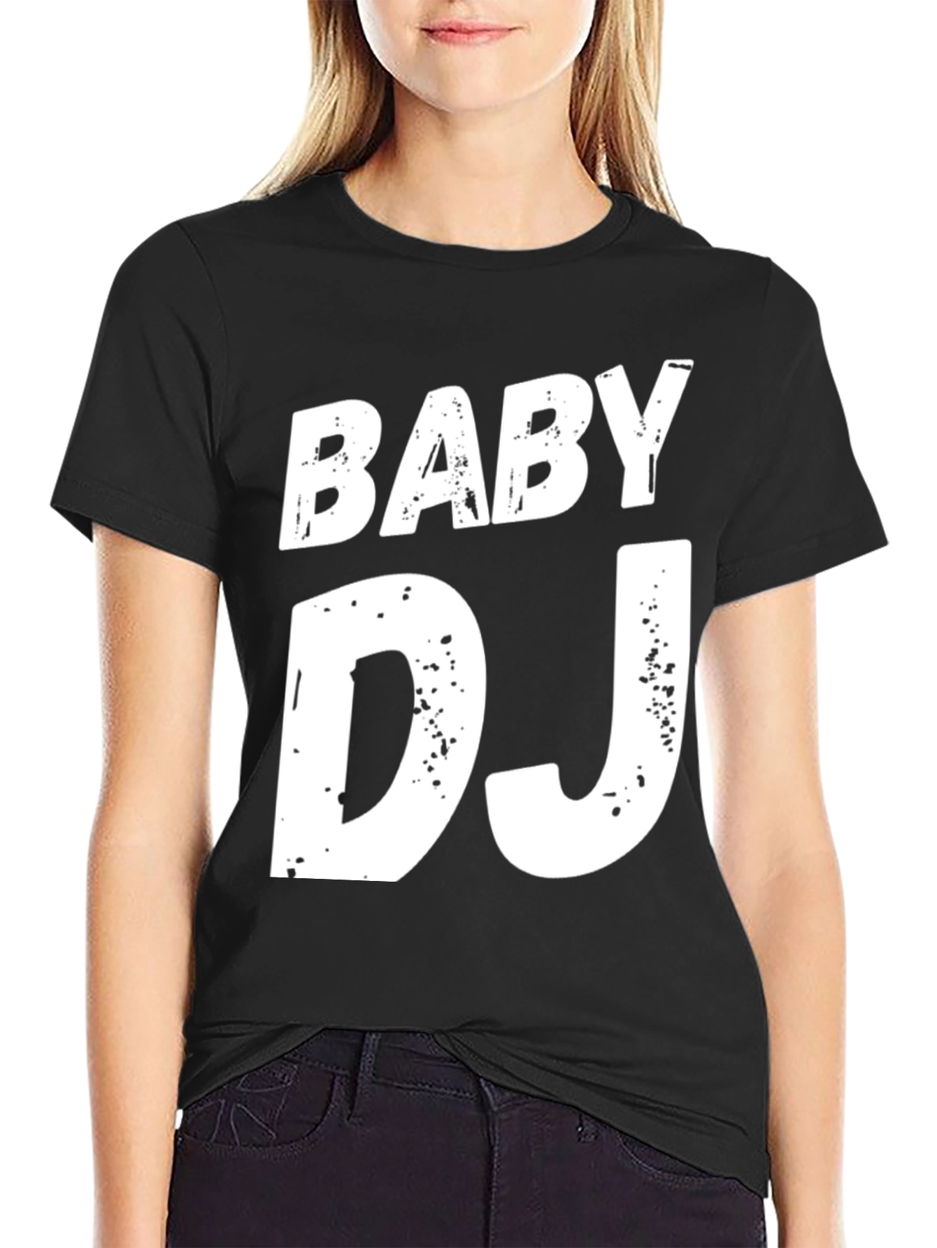 Baby DJ Graphic Tee - Black Cotton T-Shirt