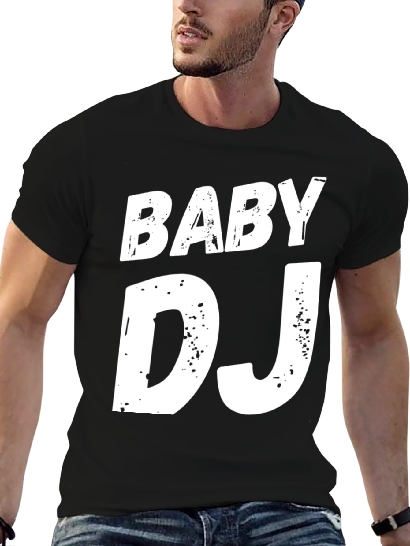 Baby DJ Graphic Tee - Black Cotton T-Shirt