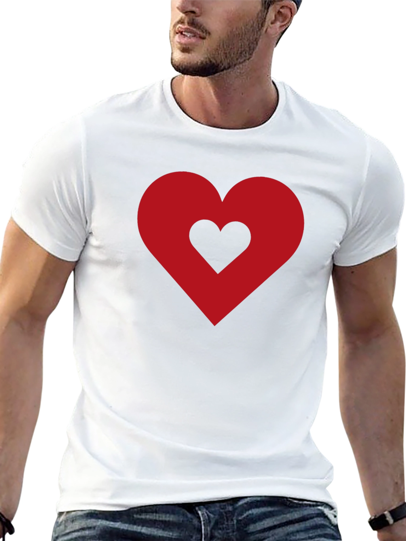 Heart Within Heart Black T-Shirt