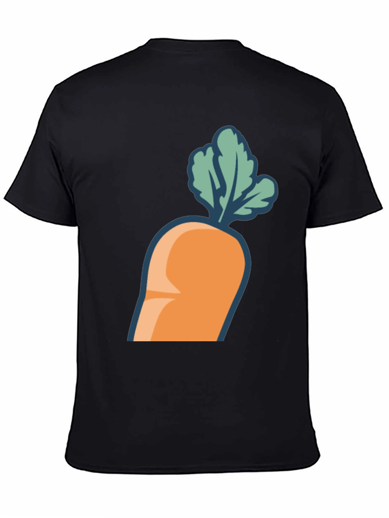 Carrot Graphic Tee - Black Cotton Blend