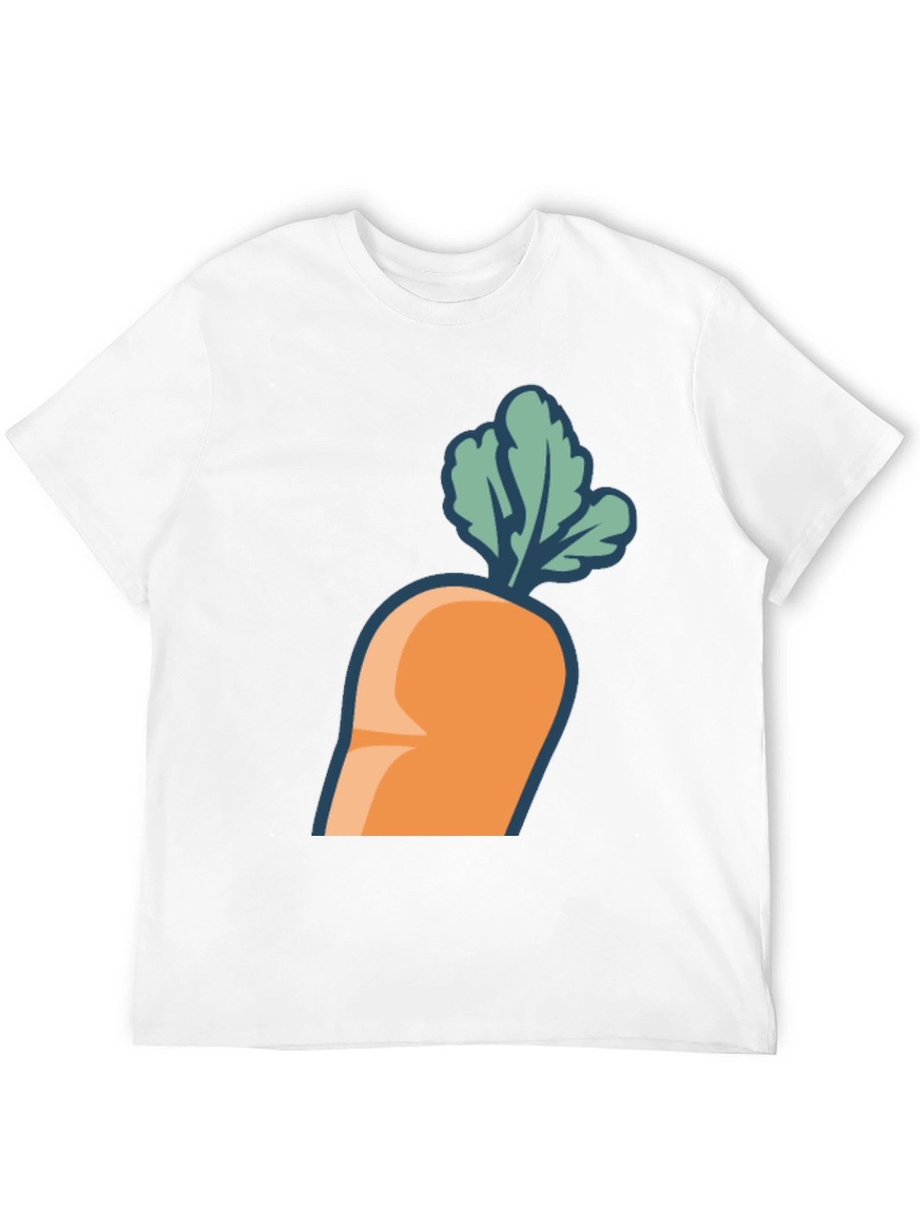 Carrot Graphic Tee - Black Cotton Blend