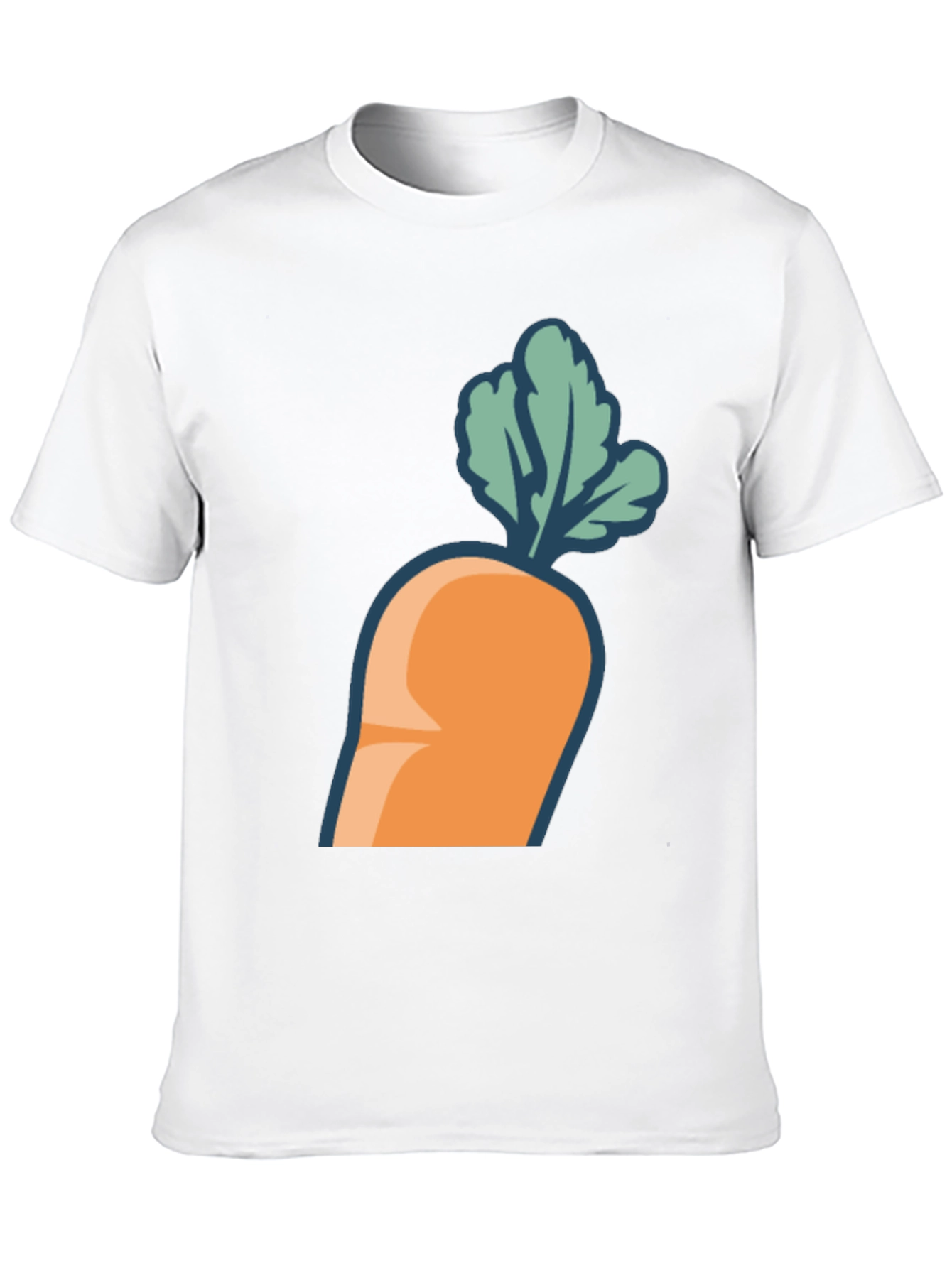 Carrot Graphic Tee - Black Cotton Blend