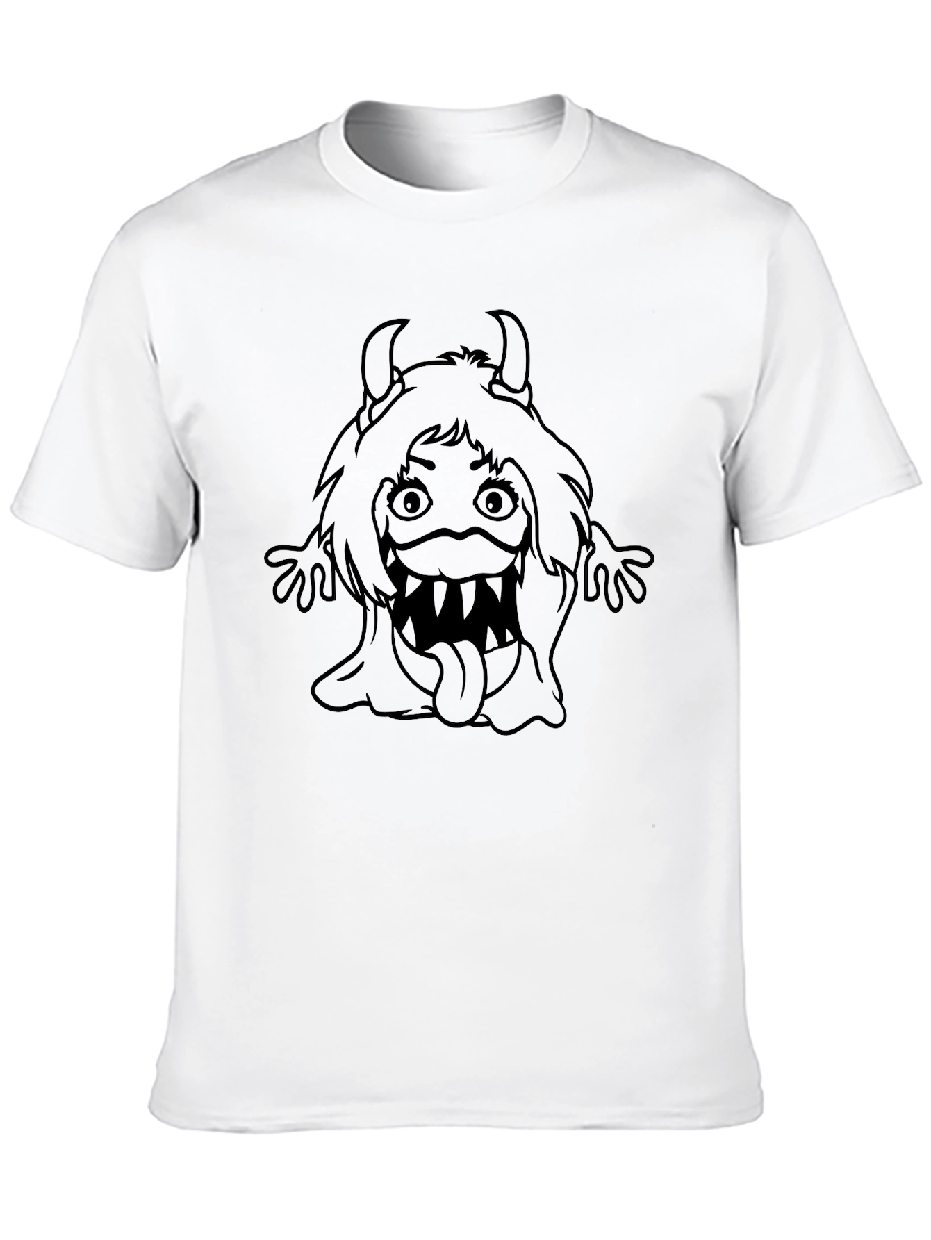 Monster Graphic T-Shirt - Black Cotton Tee