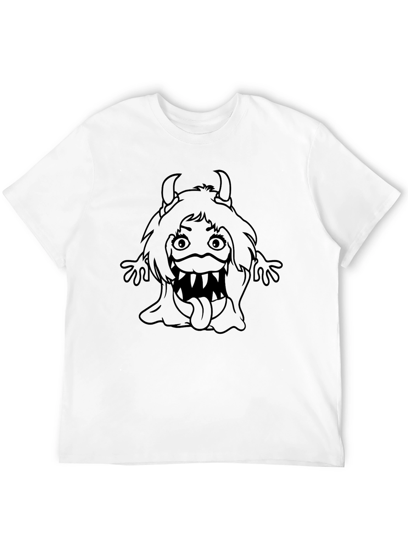 Monster Graphic T-Shirt - Black Cotton Tee