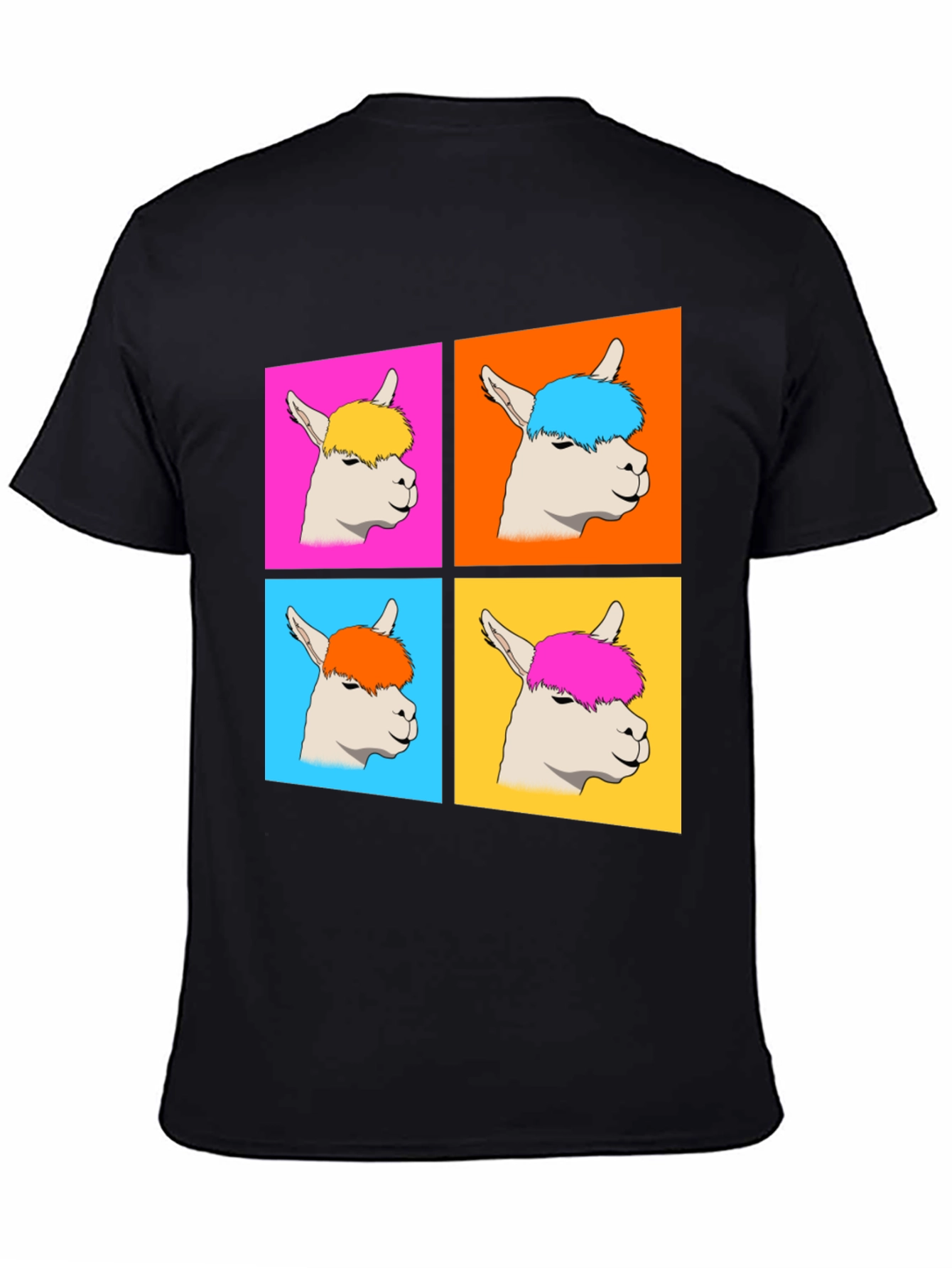 Alpaca Pop Art Graphic T-Shirt