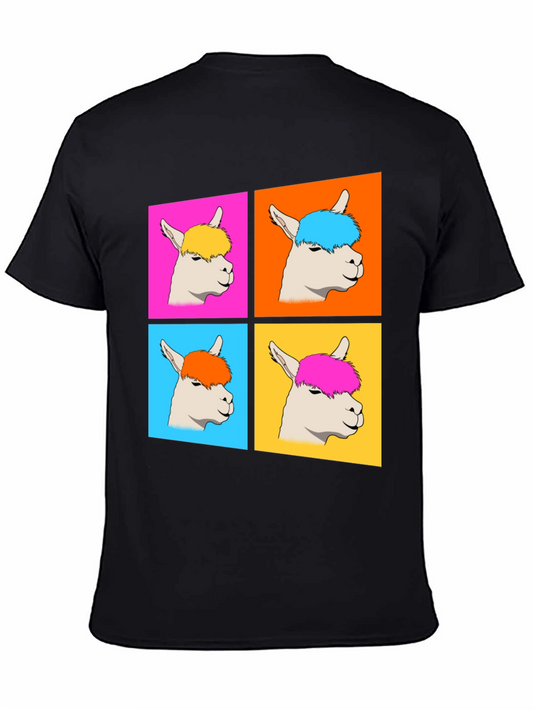 Alpaca Pop Art Graphic T-Shirt