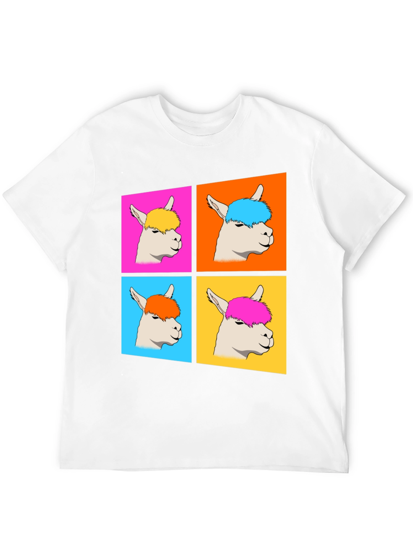 Alpaca Pop Art Graphic T-Shirt