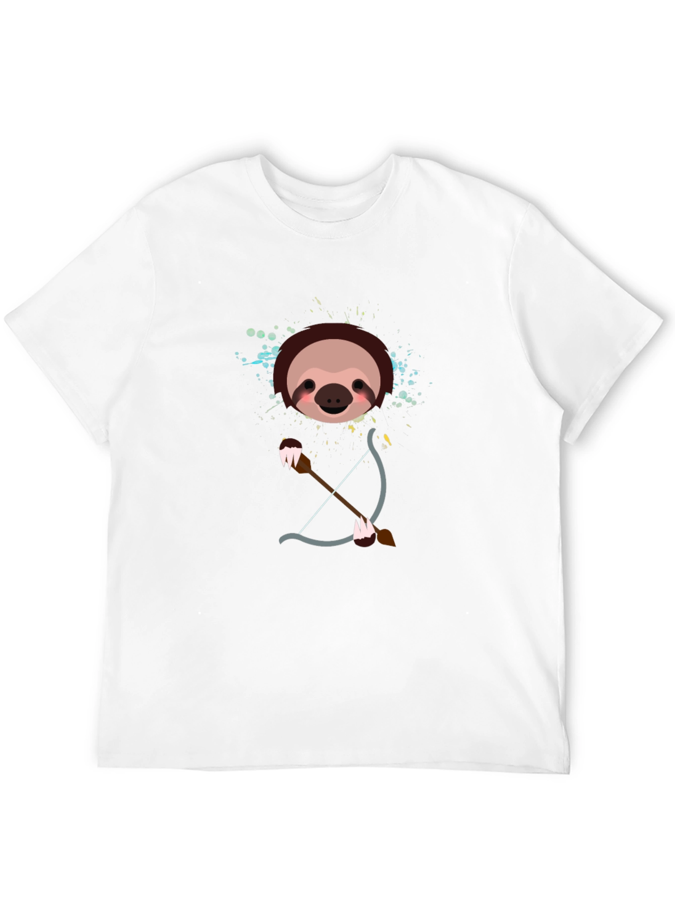 Sloth Archer Graphic Tee - Funny Cartoon Animal T-Shirt