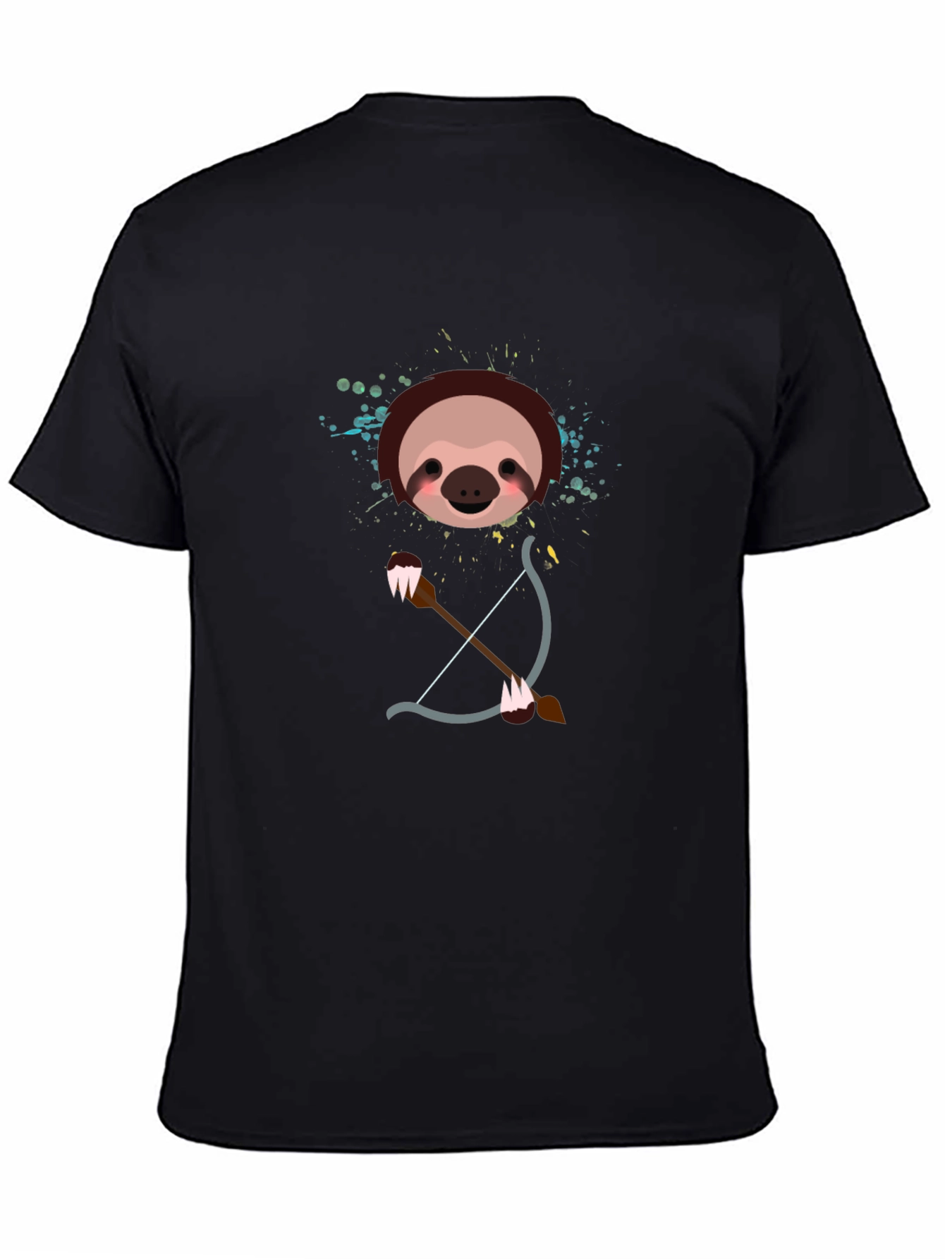 Sloth Archer Graphic Tee - Funny Cartoon Animal T-Shirt