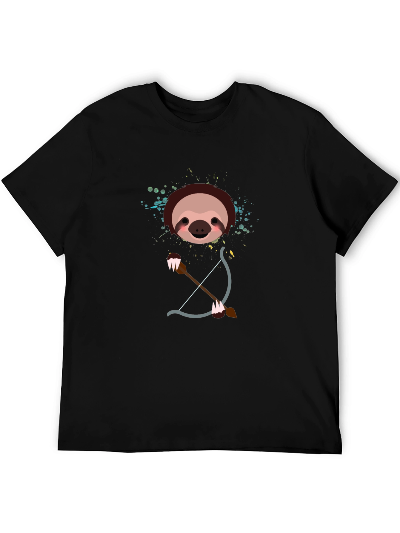 Sloth Archer Graphic Tee - Funny Cartoon Animal T-Shirt