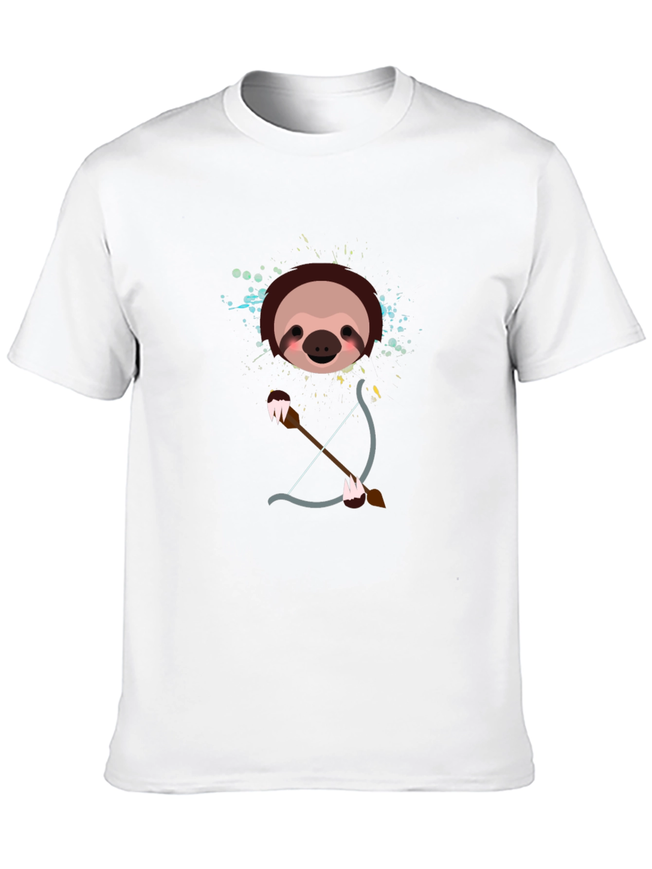 Sloth Archer Graphic Tee - Funny Cartoon Animal T-Shirt