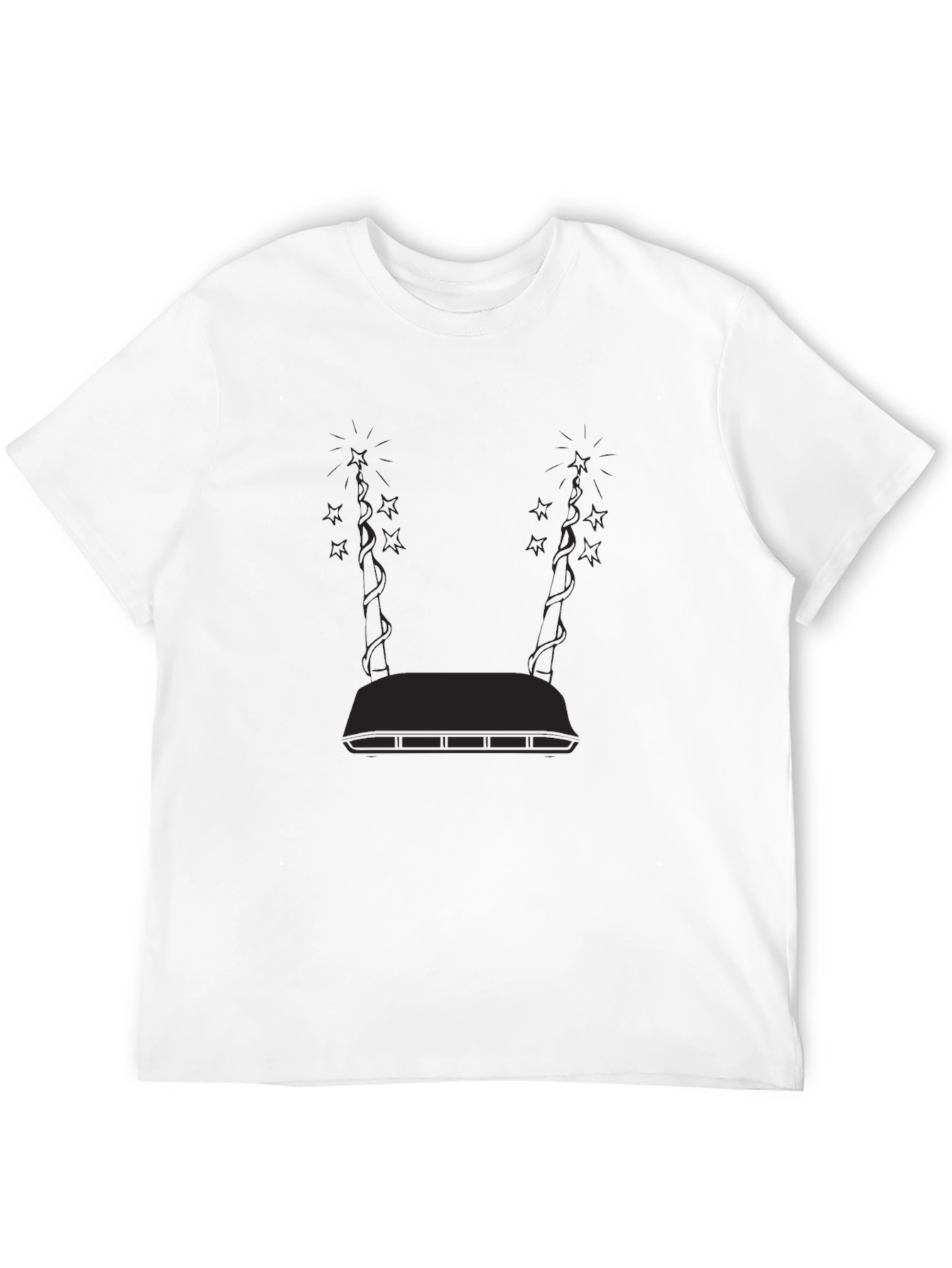 Modern Graphic Black T-Shirt - Abstract Design