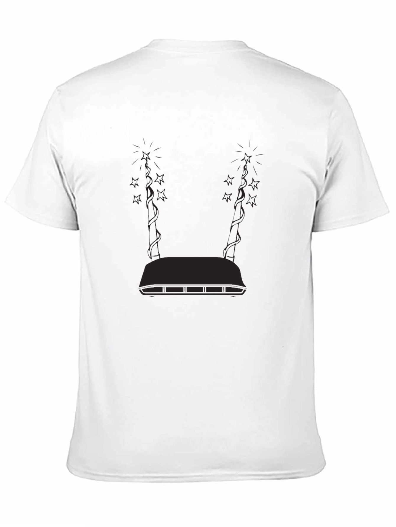 Modern Graphic Black T-Shirt - Abstract Design