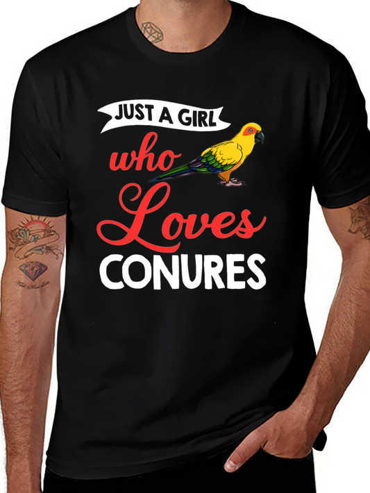 Conure Lover T-Shirt - Just a Girl Who Loves Conures
