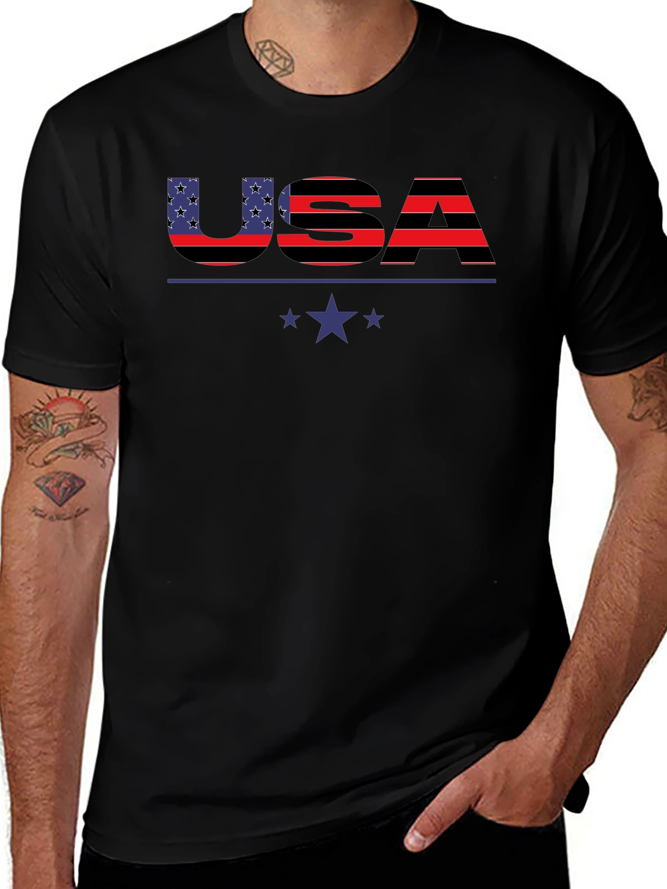 USA Patriotic T-Shirt - Stars & Stripes