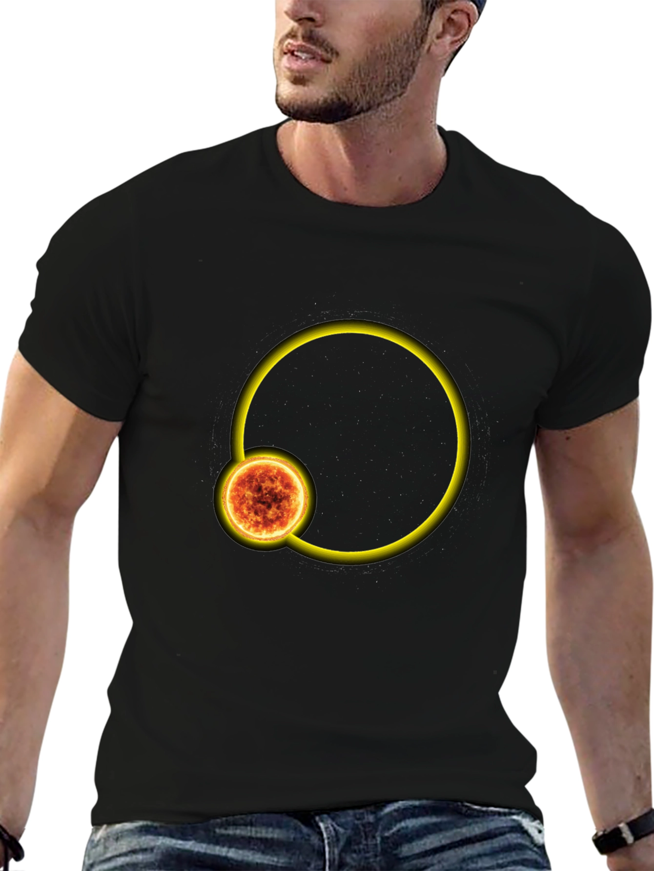 Solar Eclipse Graphic T-Shirt - Black