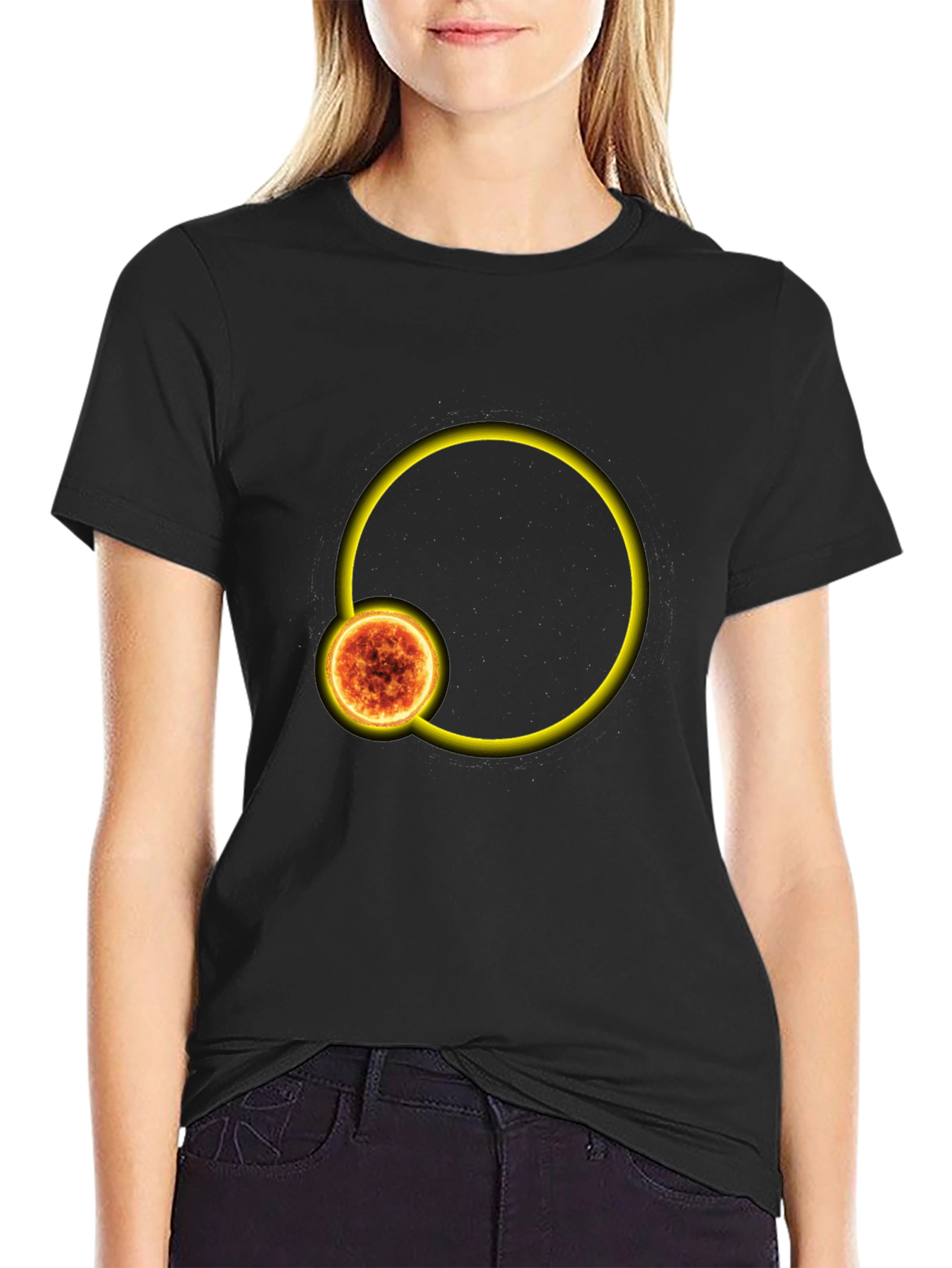 Solar Eclipse Graphic T-Shirt - Black