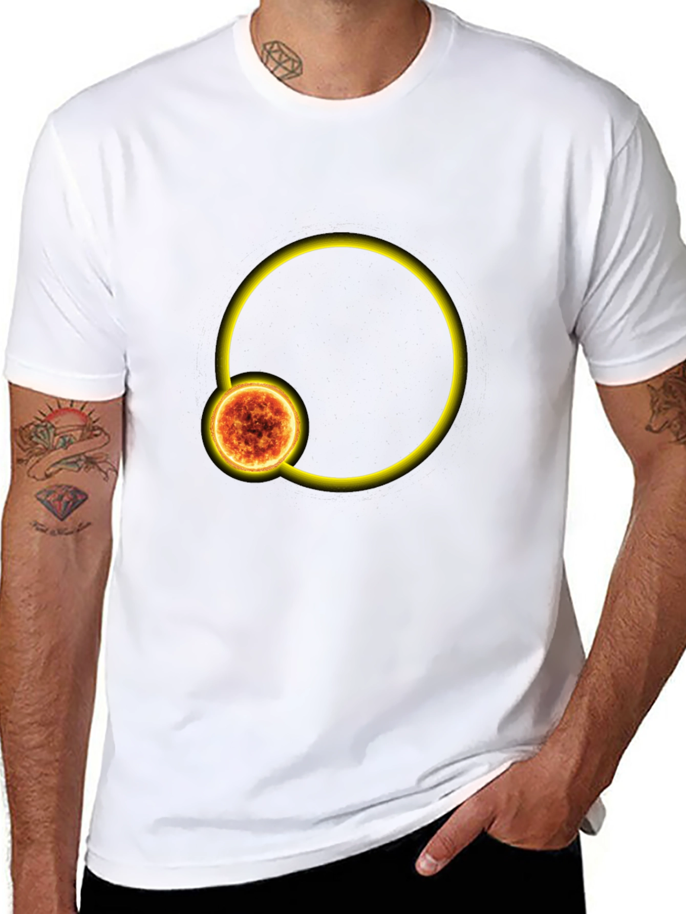 Solar Eclipse Graphic T-Shirt - Black