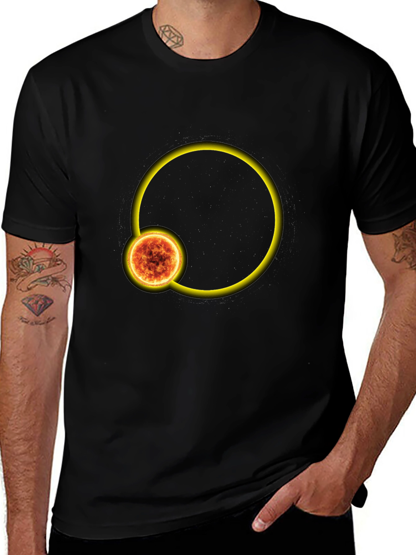 Solar Eclipse Graphic T-Shirt - Black