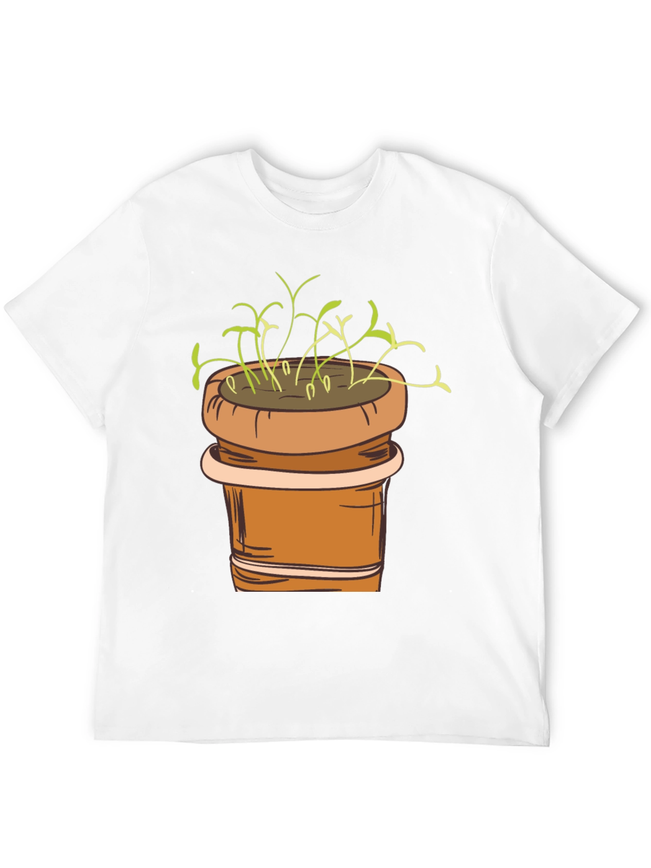 Plant Pot Graphic Tee - Black Unisex T-Shirt