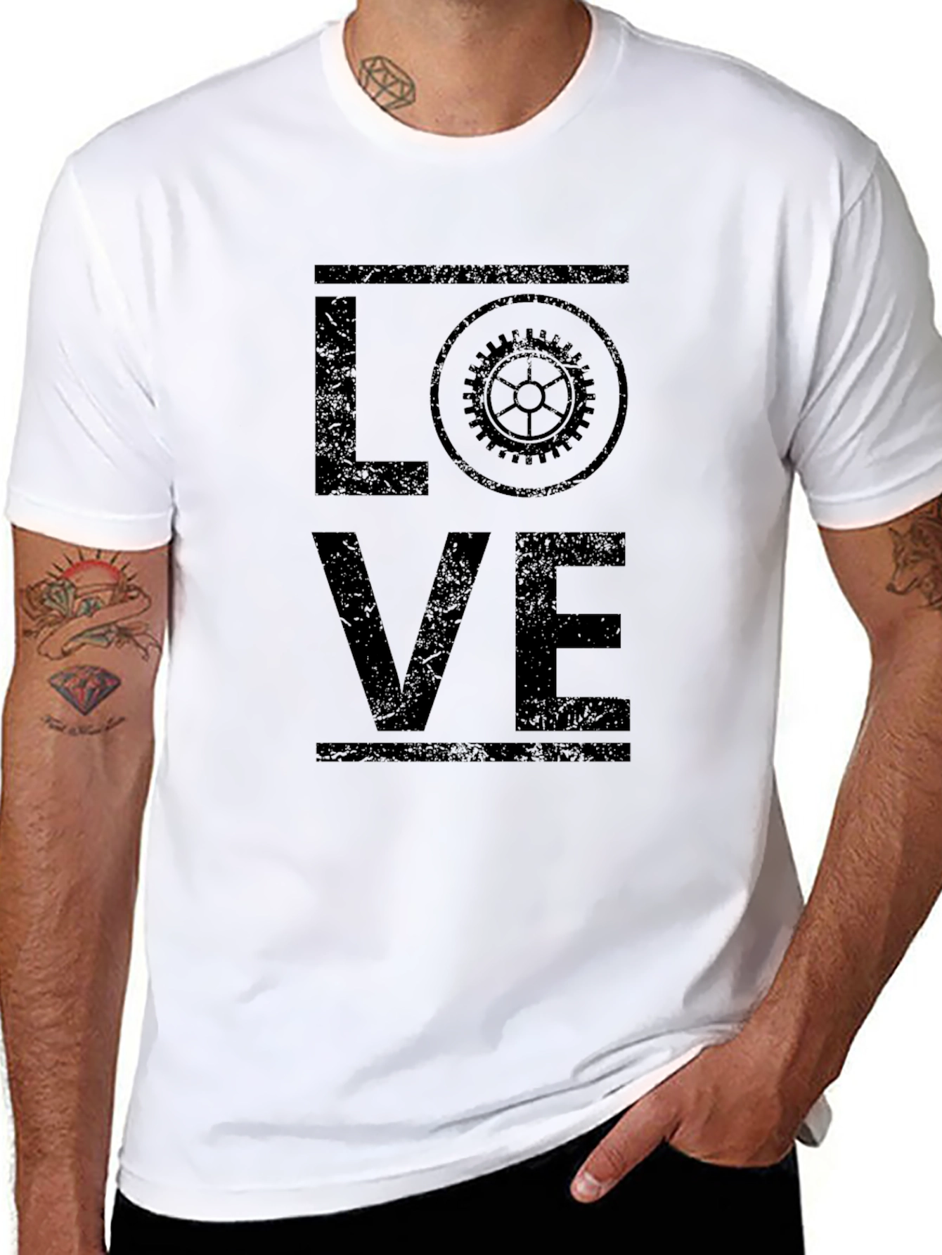 Love Gear Graphic Tee - Black Casual Shirt