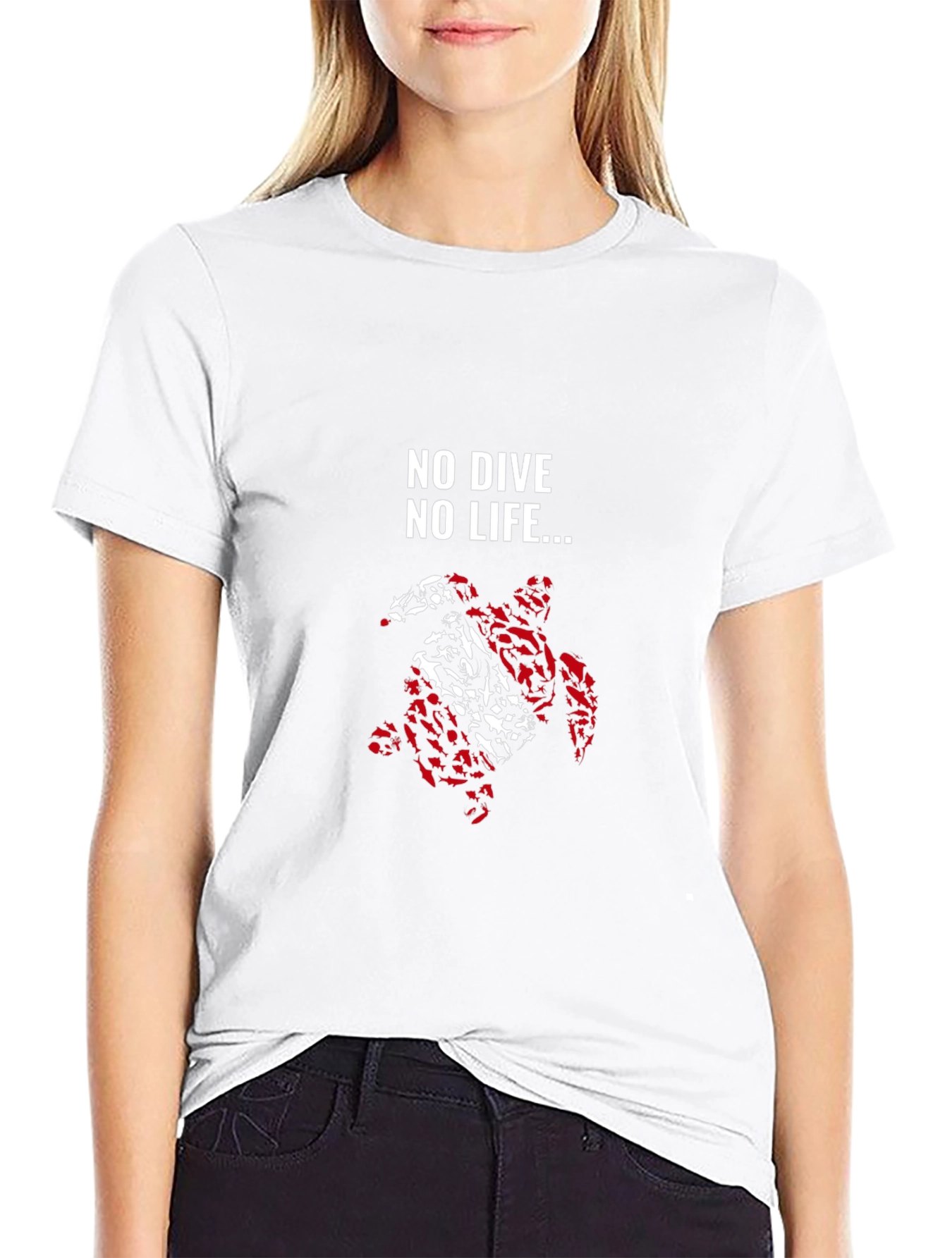 No Dive No Life Turtle Graphic Tee