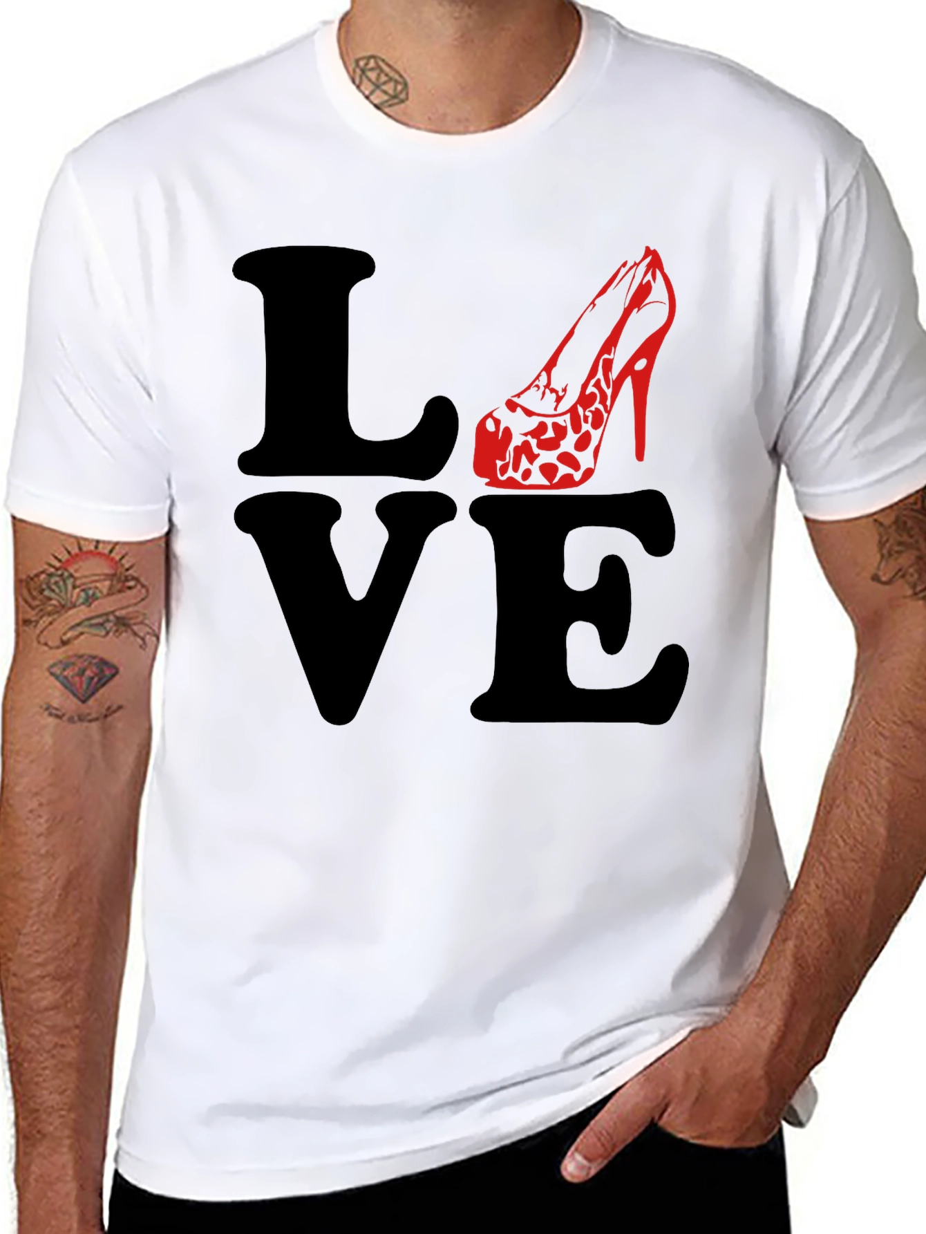 Love High Heel T-Shirt - Black