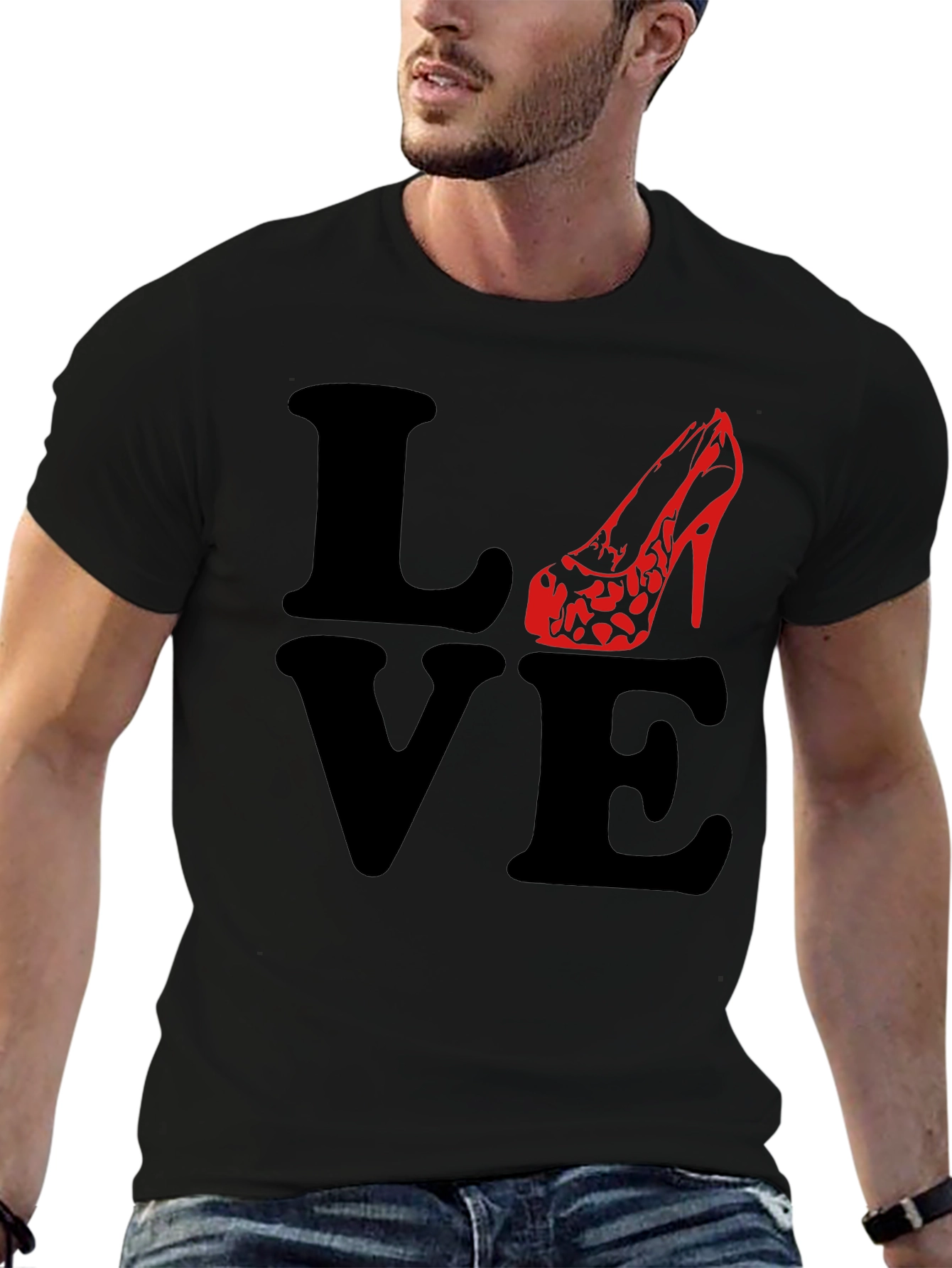 Love High Heel T-Shirt - Black