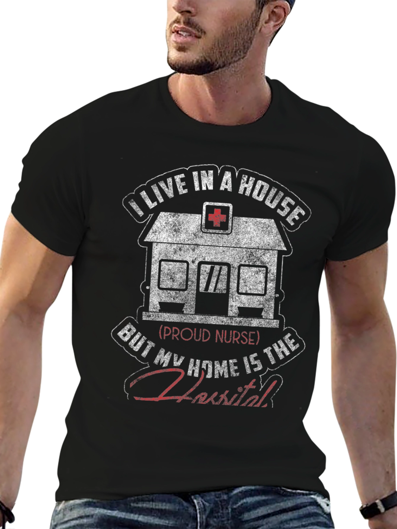 Nurse Home Hospital Graphic T-Shirt