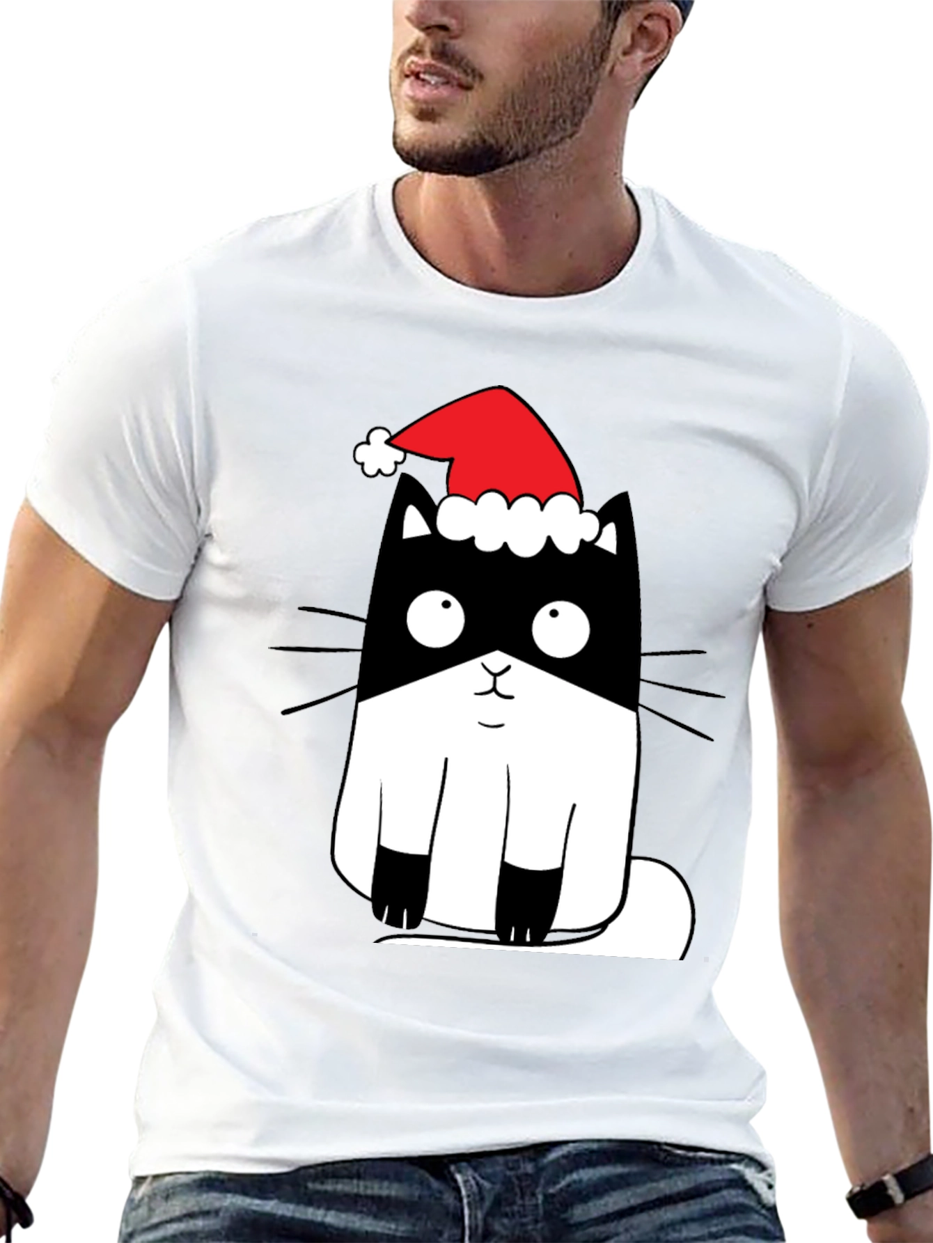 Cute Christmas Cat T-Shirt