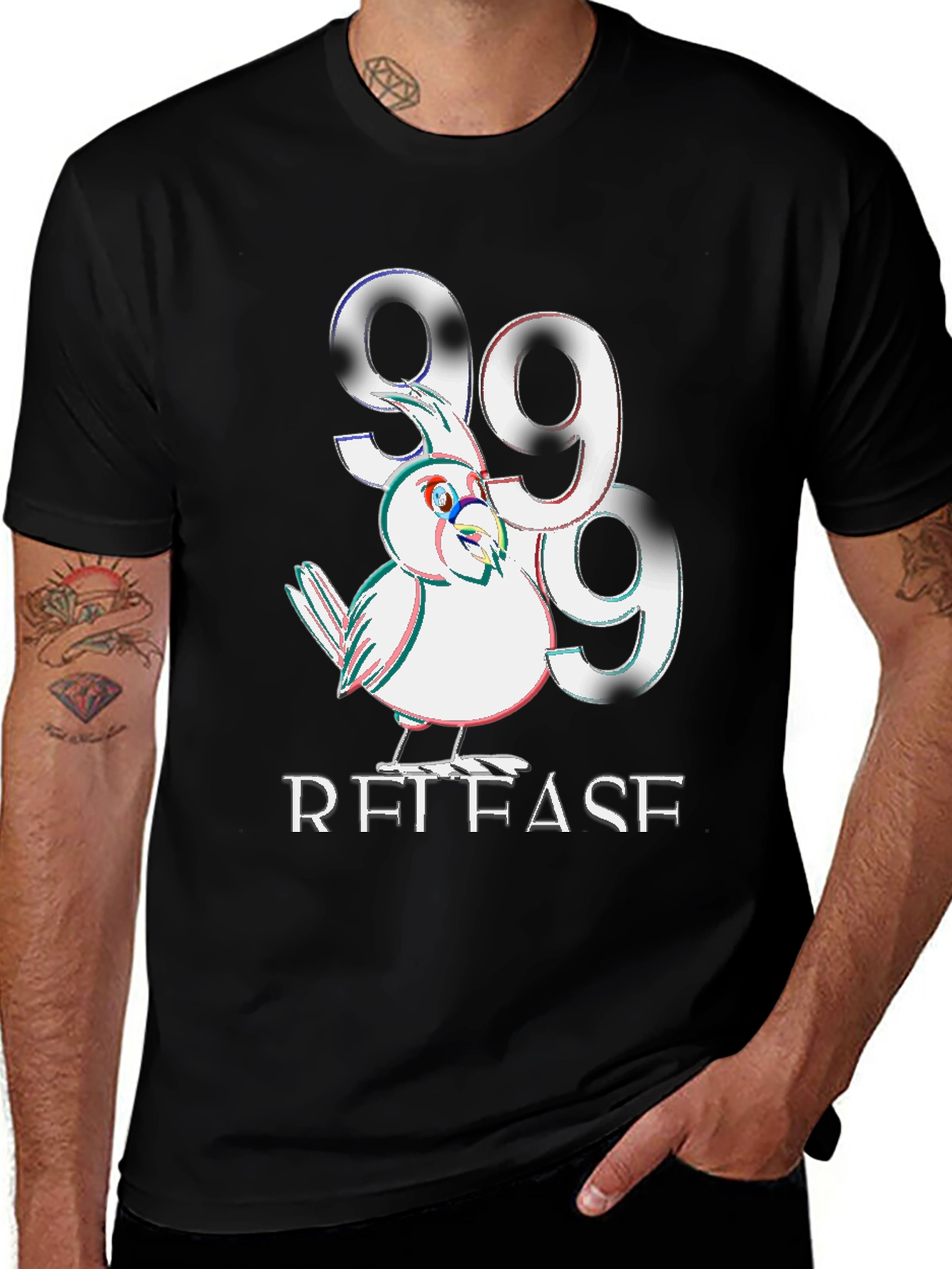 999 Release Bird Graphic Tee - Black