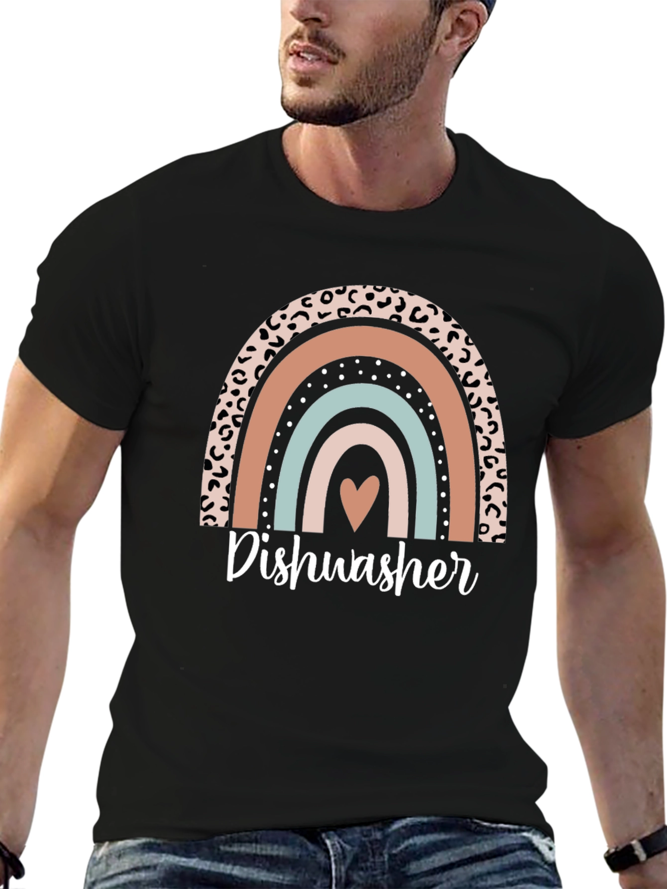 Dishwasher Rainbow Graphic T-Shirt