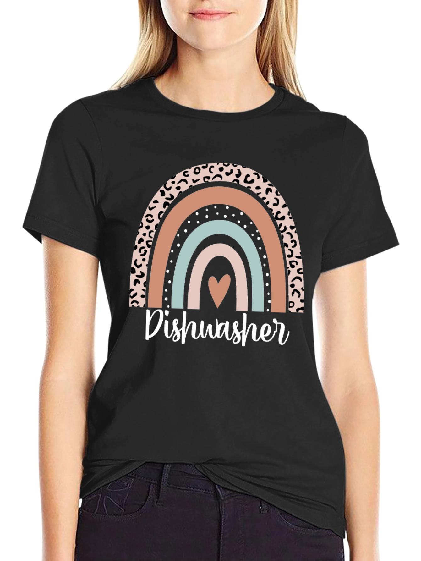 Dishwasher Rainbow Graphic T-Shirt